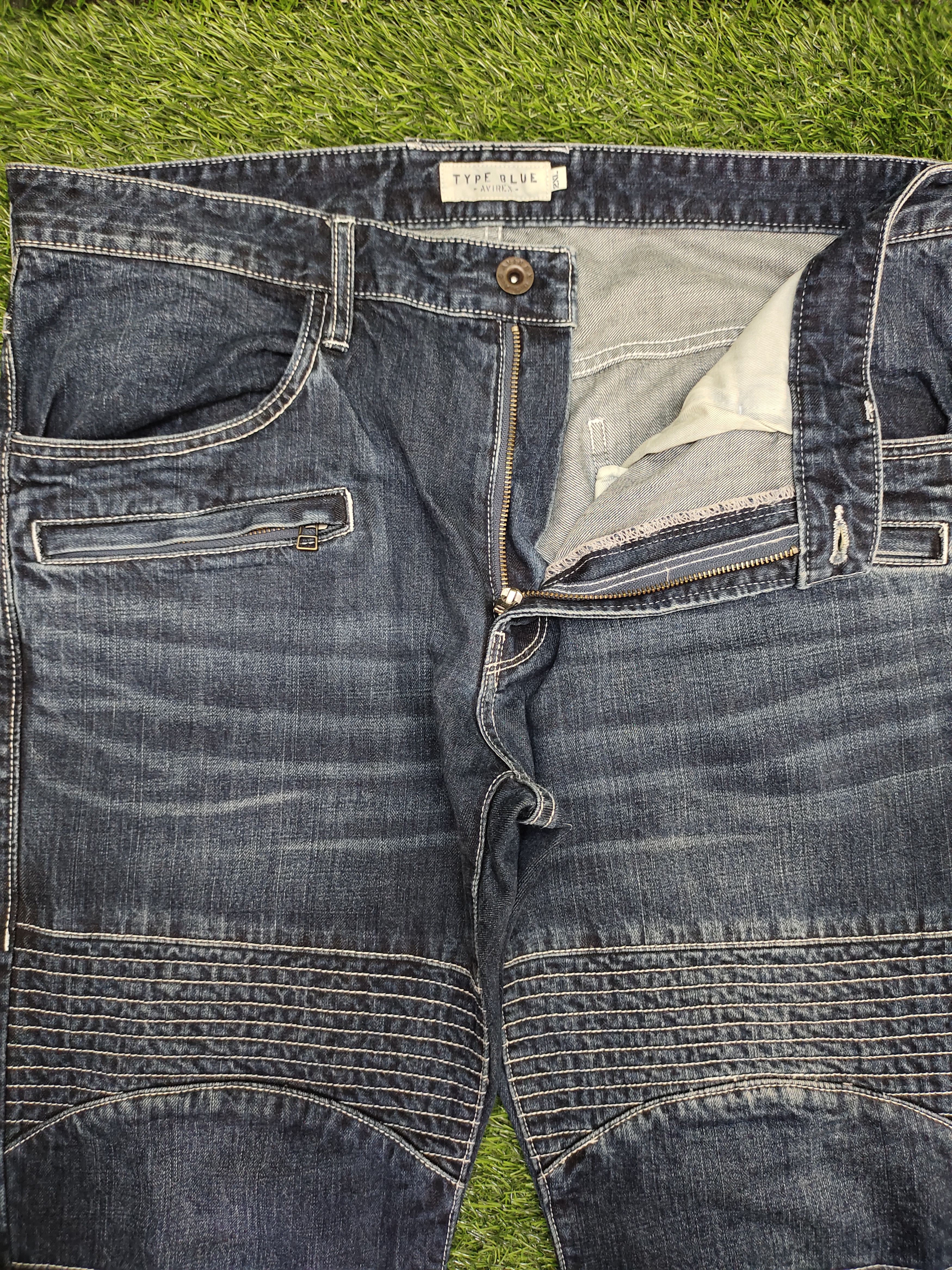 Avirex Avirex Type Blue Double Knee Denim Jeans Size US 37 - 15 Thumbnail