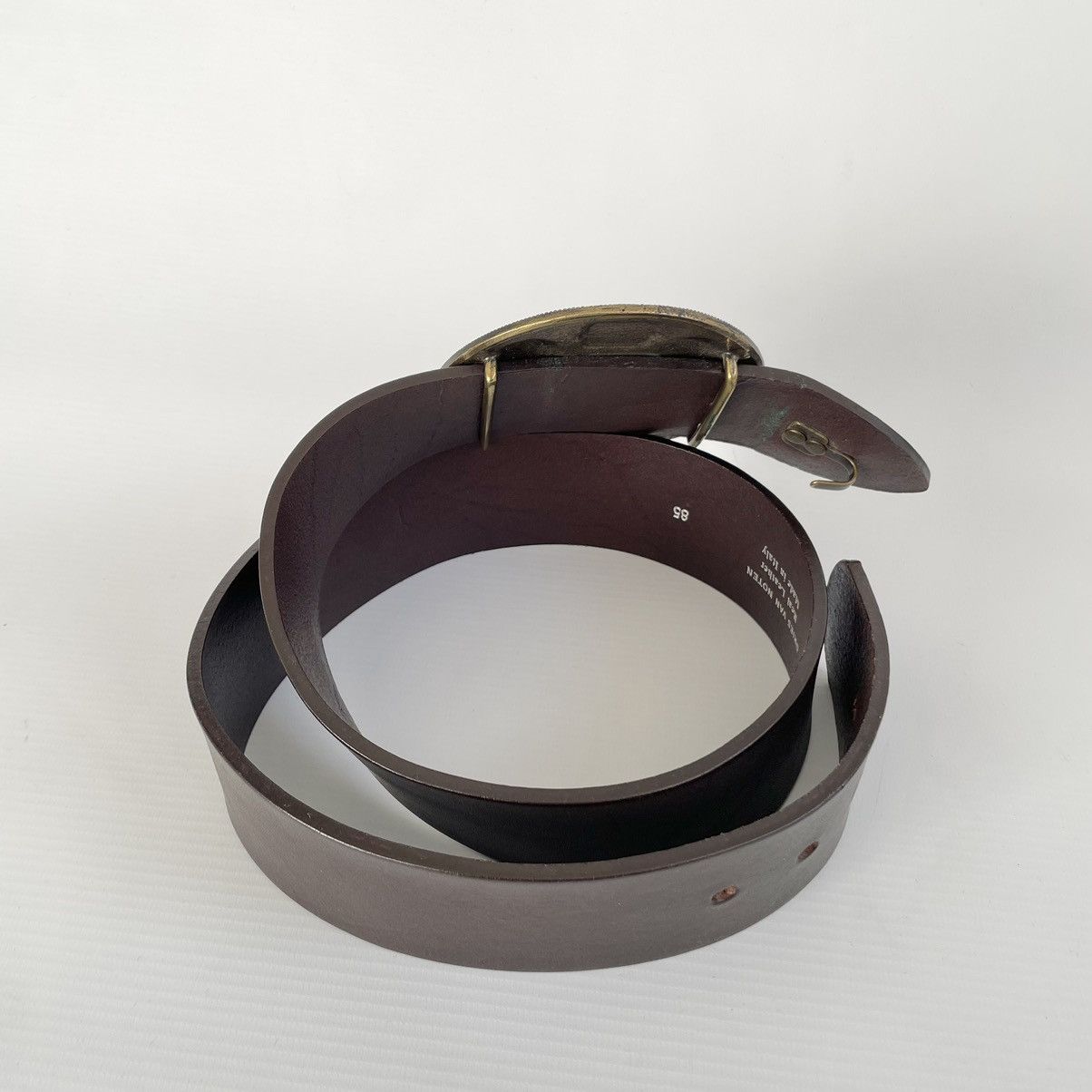 Dries Van Noten Early 2000s ‘Dagger Western’ Buckle Belt Size 32 - 9 Thumbnail