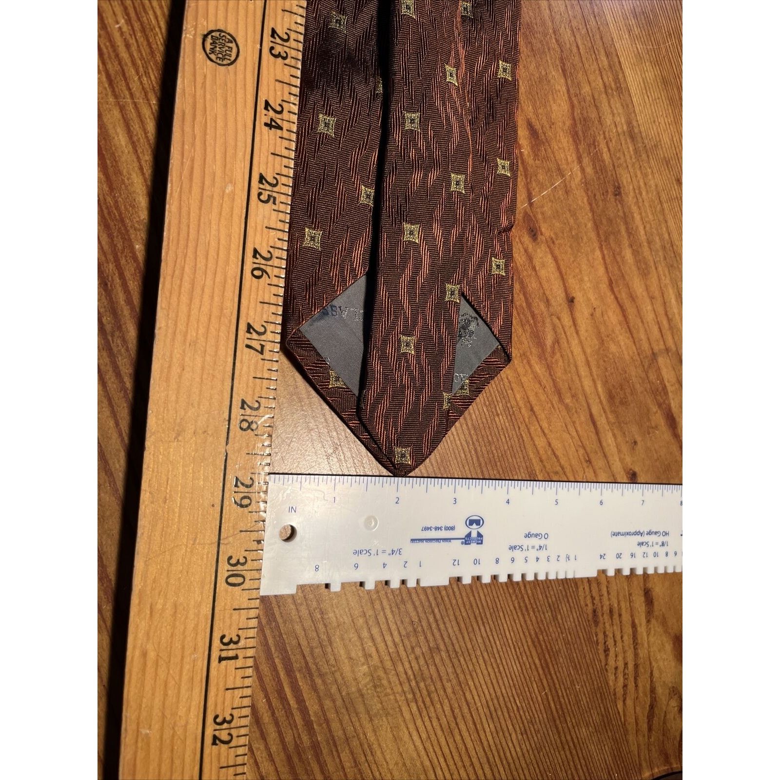 Robert Talbott Roger Talbott Best Of Class Parisian Men’s Rust Silk Necktie Size 28 - 5 Thumbnail