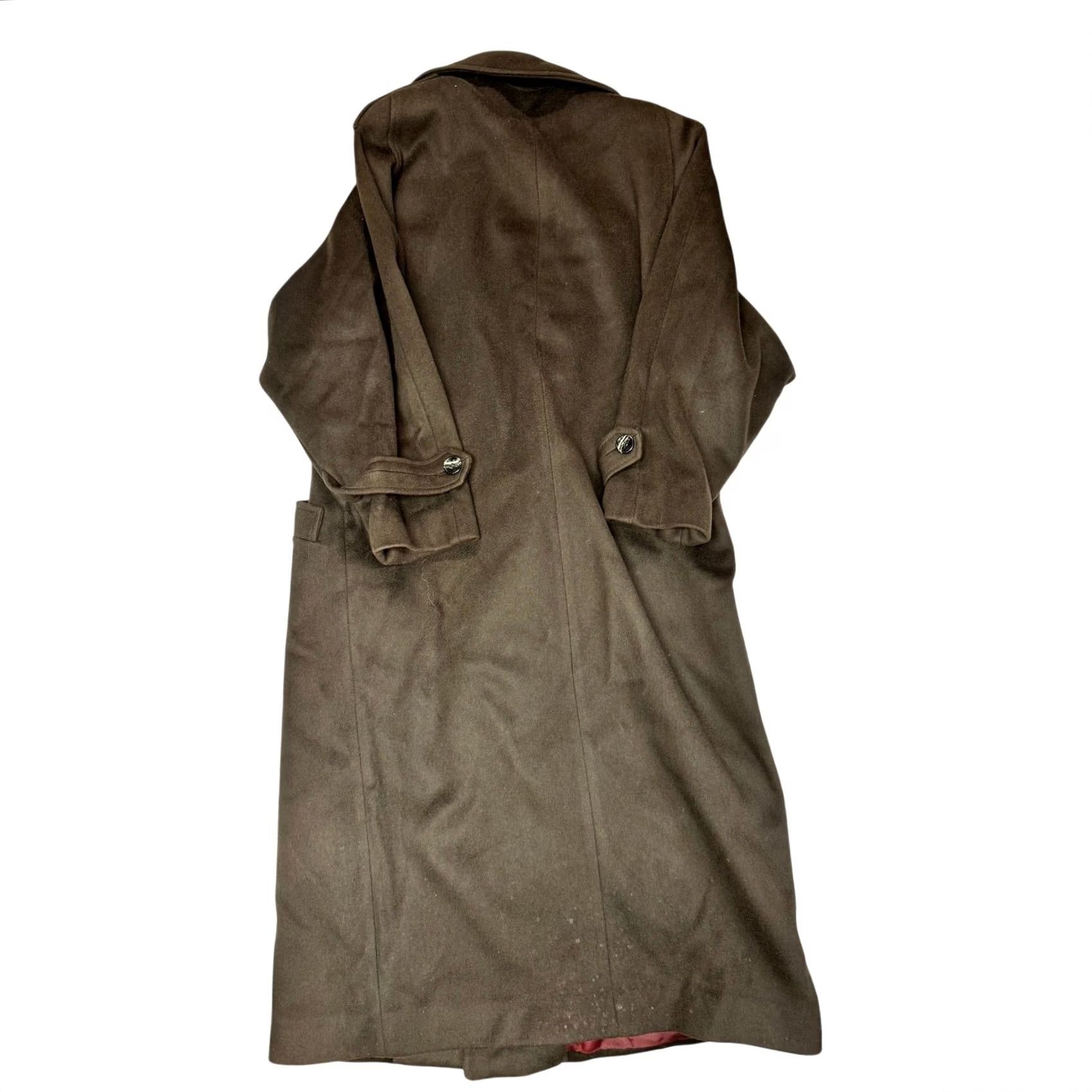 Vintage VINTAGE Steve by Searle Long Maxi Wool Black Lined Coat Jacket 12 XS 50" Shoulder to Hem Womens Size L / US 10 / IT 46 - 2 Thumbnail