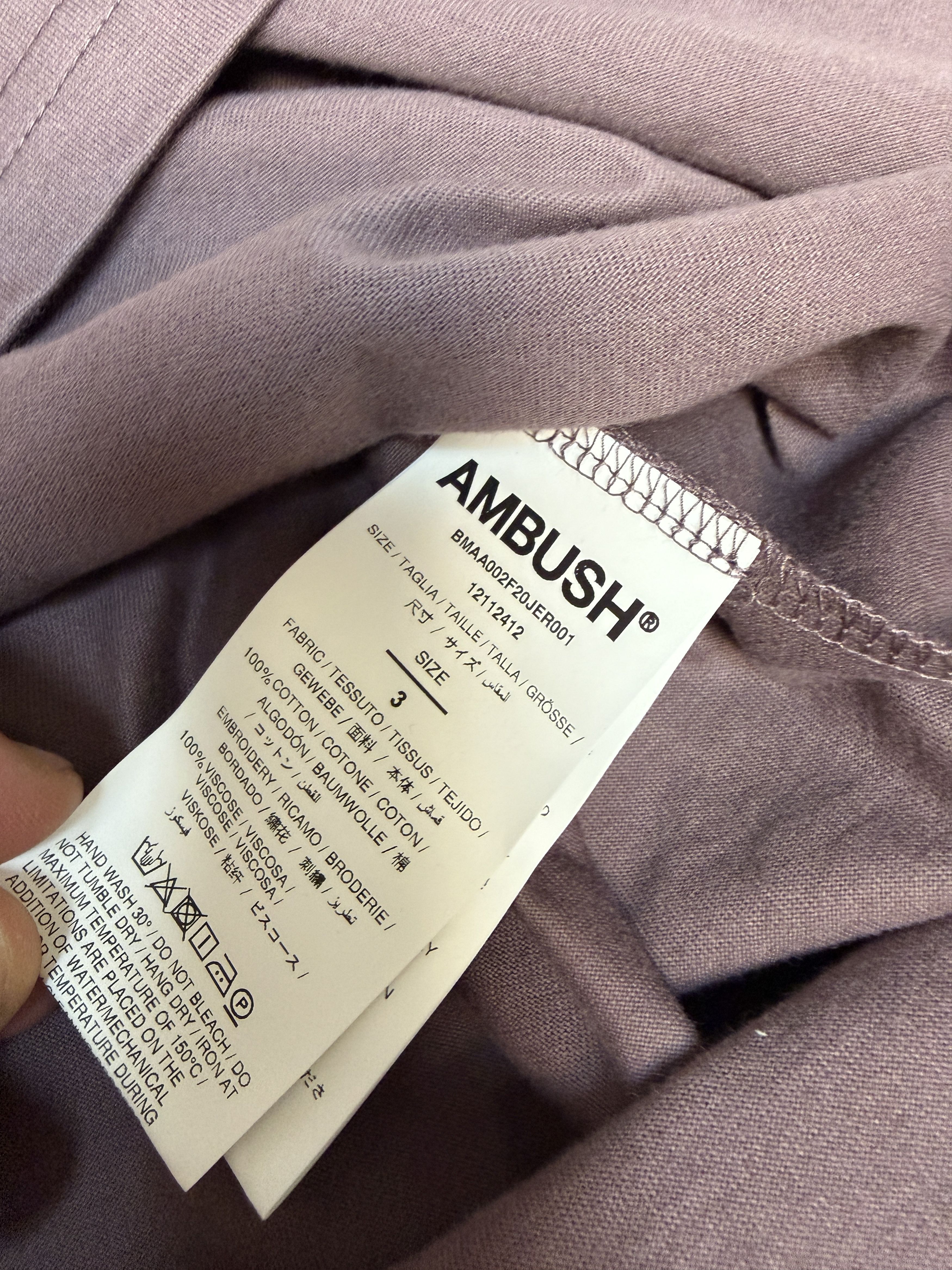 Ambush Design Ambush Men's Purple Folding T-Shirt Size (3) Size US L / EU 52-54 / 3 - 4 Thumbnail