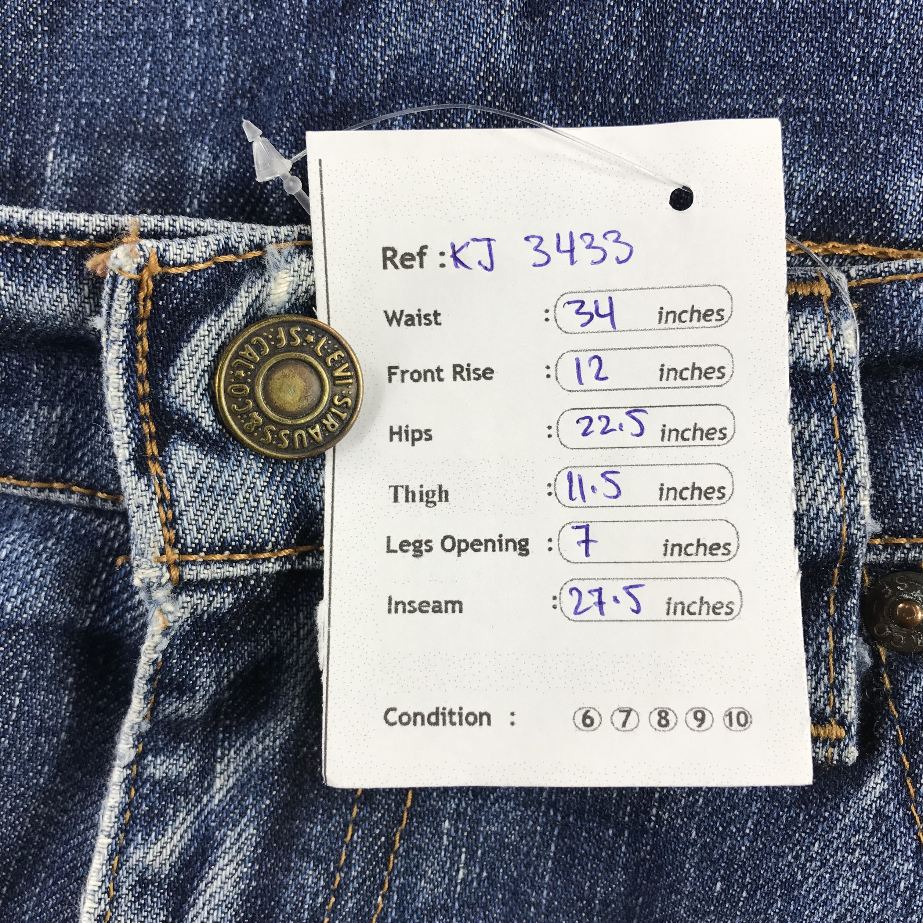 Levi's Vintage Levis 508 Jeans Medium Wash Denim KJ3433 Size US 34 / EU 50 - 11 Thumbnail