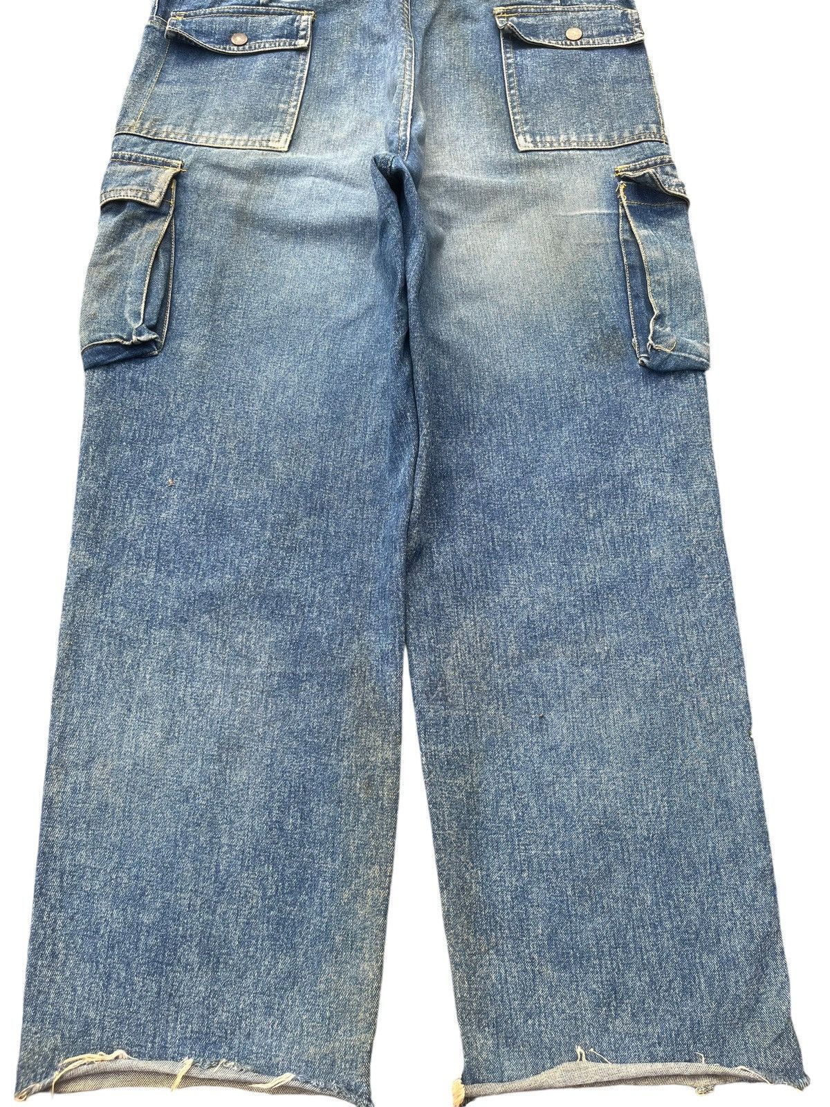 Japanese Brand Vintage Japanese Brand Mud Wash Tactical Cargo Frayed Jeans Size US 34 / EU 50 - 10 Thumbnail