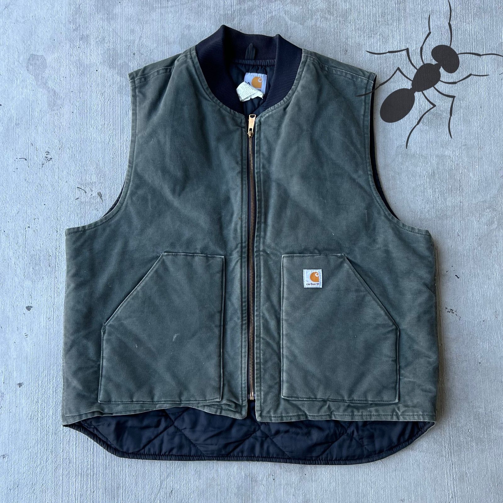 Carhartt × Vintage Carhartt V32 DGR green work wear vest Size US XL / EU 56 / 4 - 1 Thumbnail