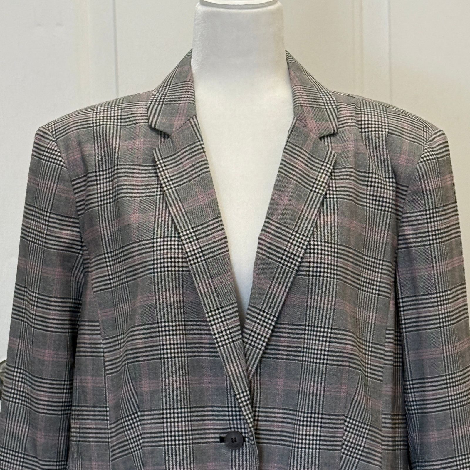 Worthington Worthington women’s XXL suit blazer in Pink Menswear pattern Size XXL / US 16-18 / IT 52-54 - 2 Thumbnail