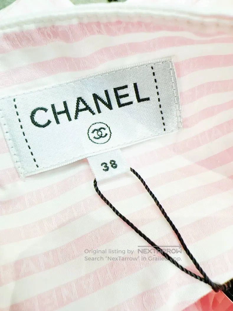 Chanel Chanel 24S early spring pink striped dark pattern letter l Size 25" / US 0 / IT 36 - 5 Thumbnail