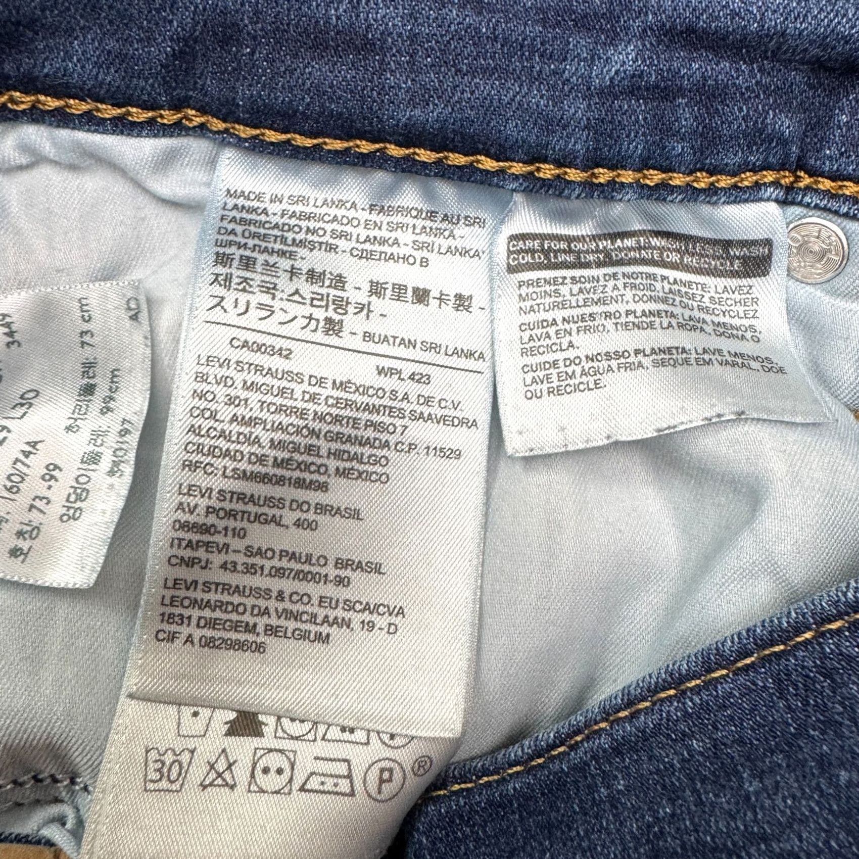 Levi's Levi's Jeans 311 Shaping Skinny Denim Womens 29 Regular 30 Blue Dark Wash Size 29" - 7 Thumbnail