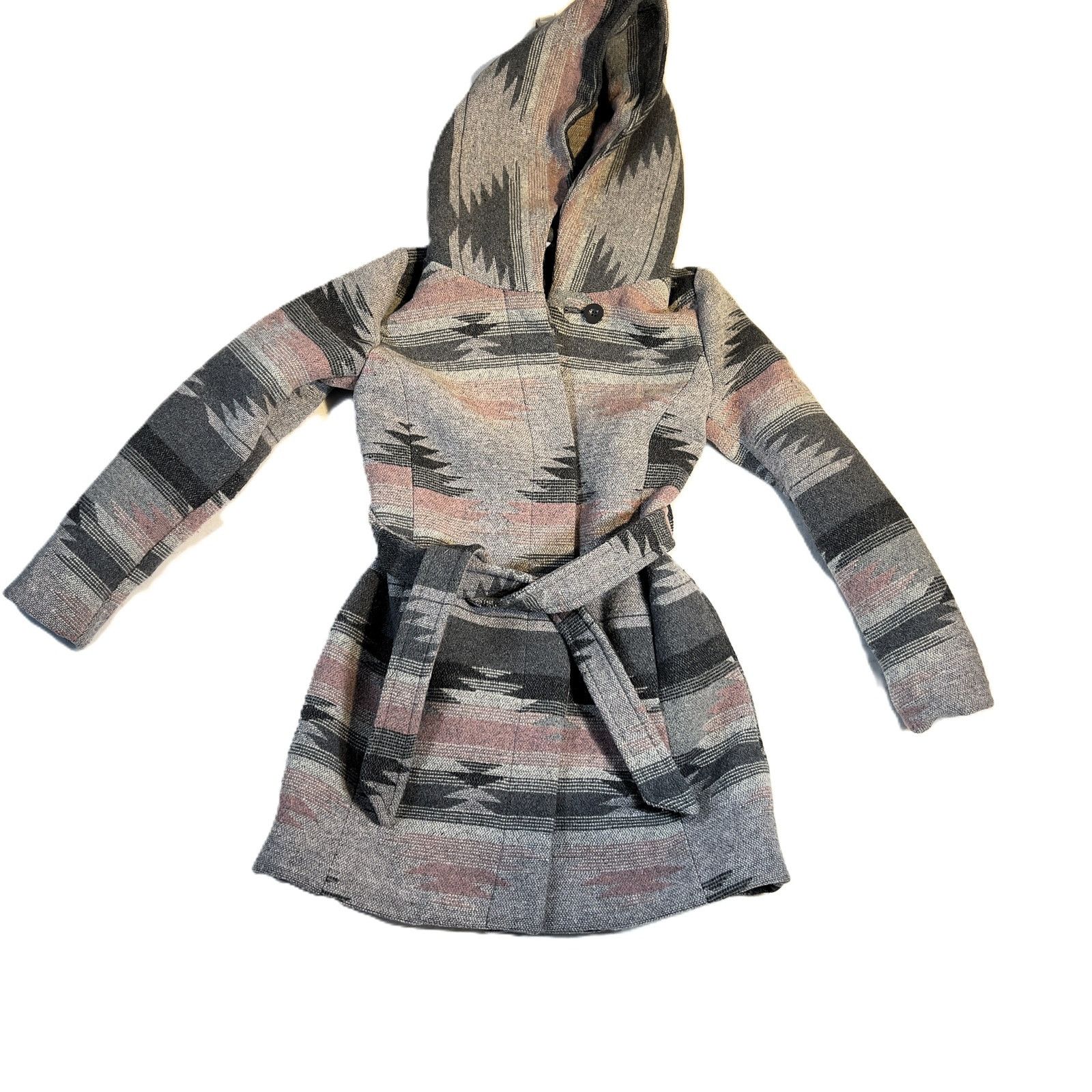 Other Coffee Shop Kids Mid Length Coat Girl XL Belted DEEEP Hood Size XL / US 12-14 / IT 48-50 - 1 Thumbnail