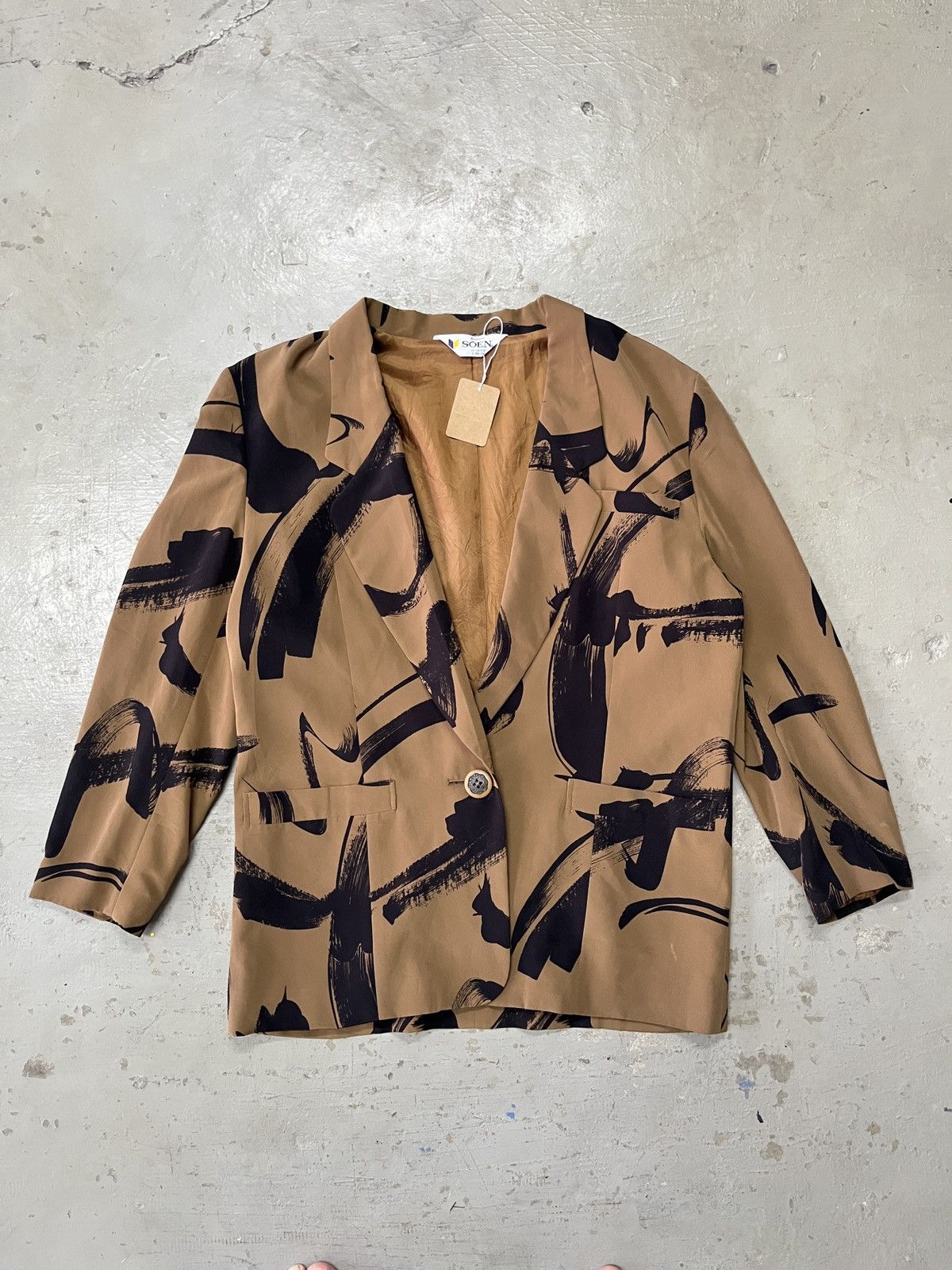 Japanese Brand Vintage Art Ink Stroke Blazer Yohji Yamamoto Style Size US M / EU 48-50 / 2 - 2 Thumbnail