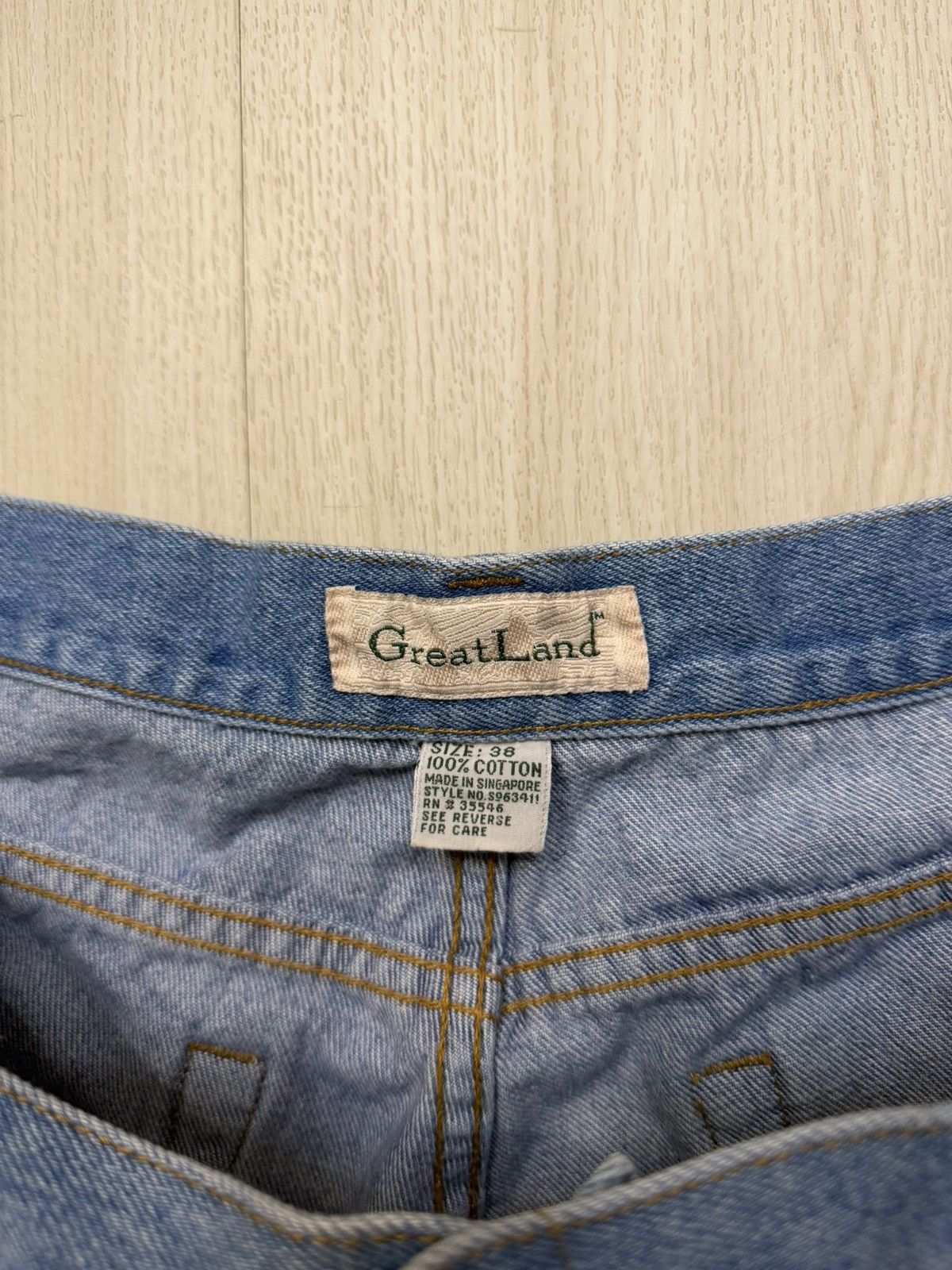Other Vintage Great Land Light Wash Jean Shorts Size US 38 / EU 54 - 5 Thumbnail
