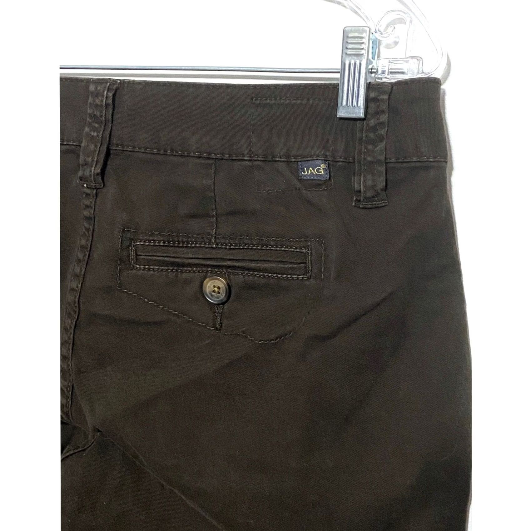 AG Jeans JAG Jeans Brown Chinos Pants Womens 10 Low Rise Slim Leg Casual Preppy Capsule Khakis Stretch Pockets Modern Workwear Everyday Size 32" / US 10 / IT 46 - 3 Thumbnail