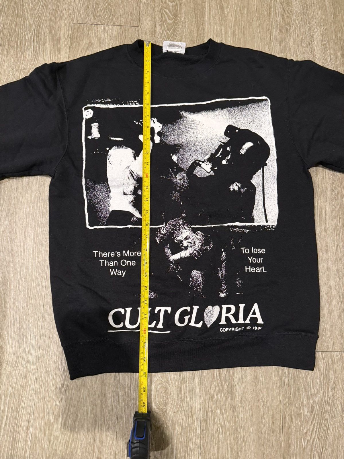 G59 Records CULT GLORIA - VALENTINE CHAMPION CREWNECK (BLACK) MEDIUM Size US M / EU 48-50 / 2 - 4 Thumbnail