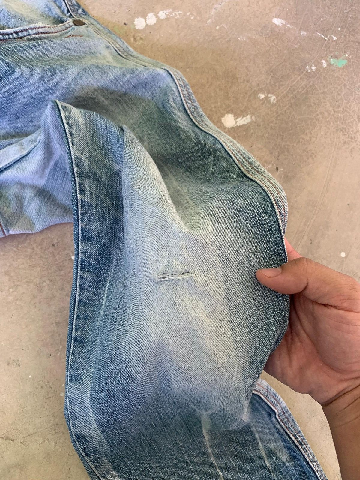 Edwin Edwin 503 Blue Trip Flap Pocket Distressed Denim Size US 30 / EU 46 - 13 Thumbnail
