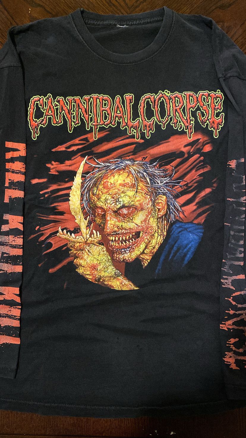 image of Band Tees Cannibal Corpse Kill Album Promo / Death Walking Tour 2007 in Black, Men's (Size Large)