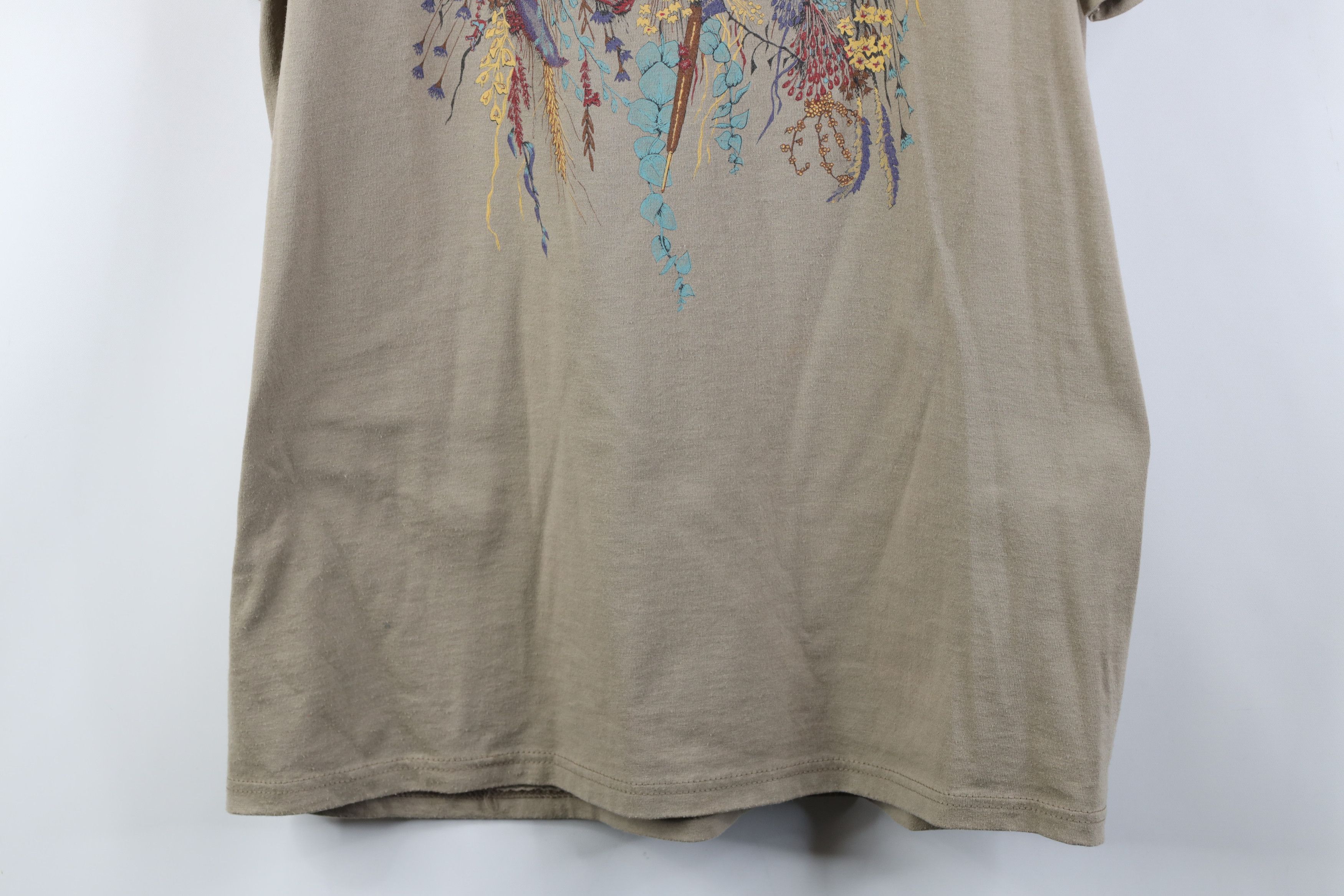 Vintage Vintage 90s Streetwear Spell Wildflowers Nature T-Shirt USA Size L / US 10 / IT 46 - 3 Thumbnail