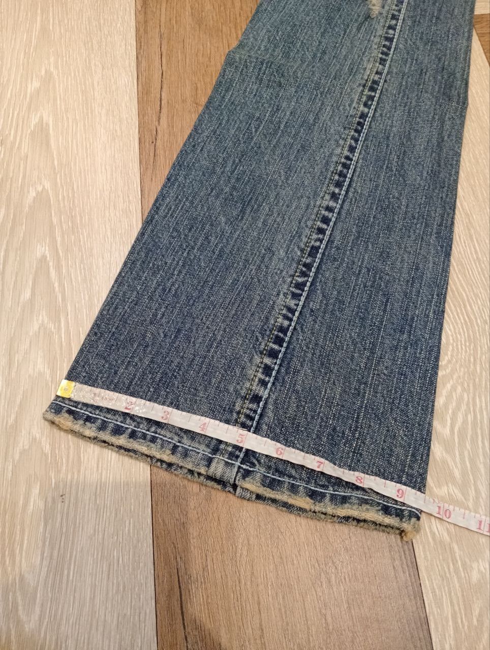 Japanese Brand CASVA BLUE DISTRESSED BLUE DENIM FLARED PANTS Size US 33 - 14 Thumbnail