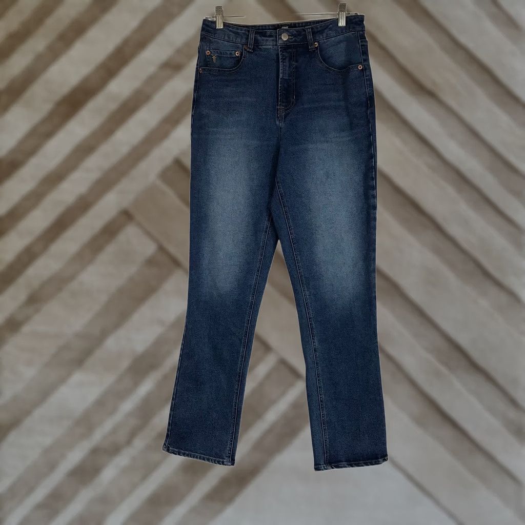 Frye Frye Womens High Rise Straight Leg Jeans Medium Wash Blue Stretch Denim RN114186 Size 27" / US 4 / IT 40 - 1 Thumbnail