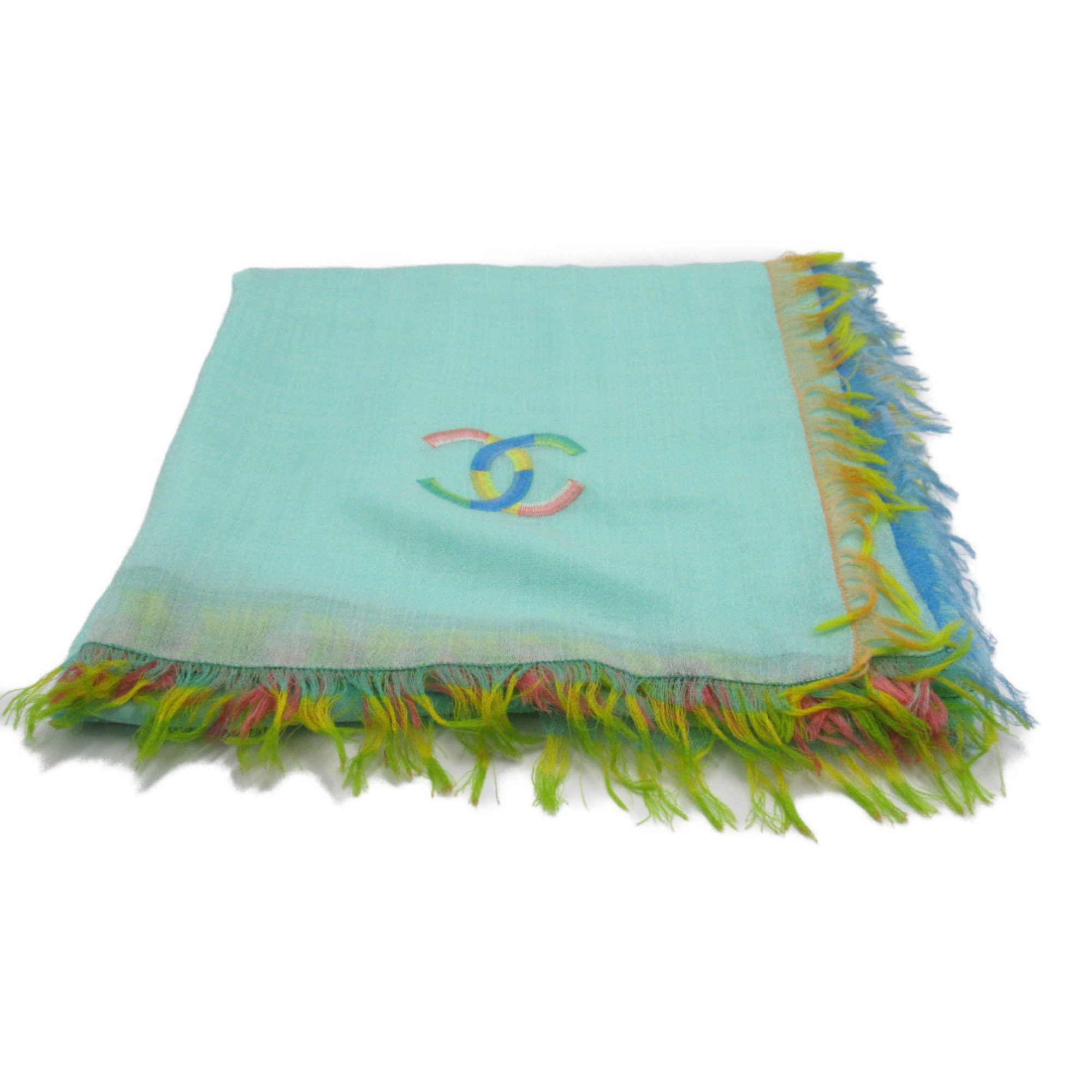 image of Chanel Scarf Green Wool, Women's