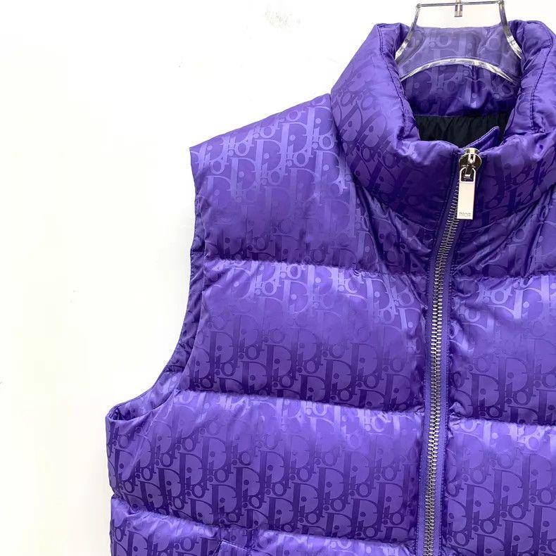 Dior Dior Purple logo old flower full print stand-up collar zip Size US S / EU 44-46 / 1 - 3 Thumbnail