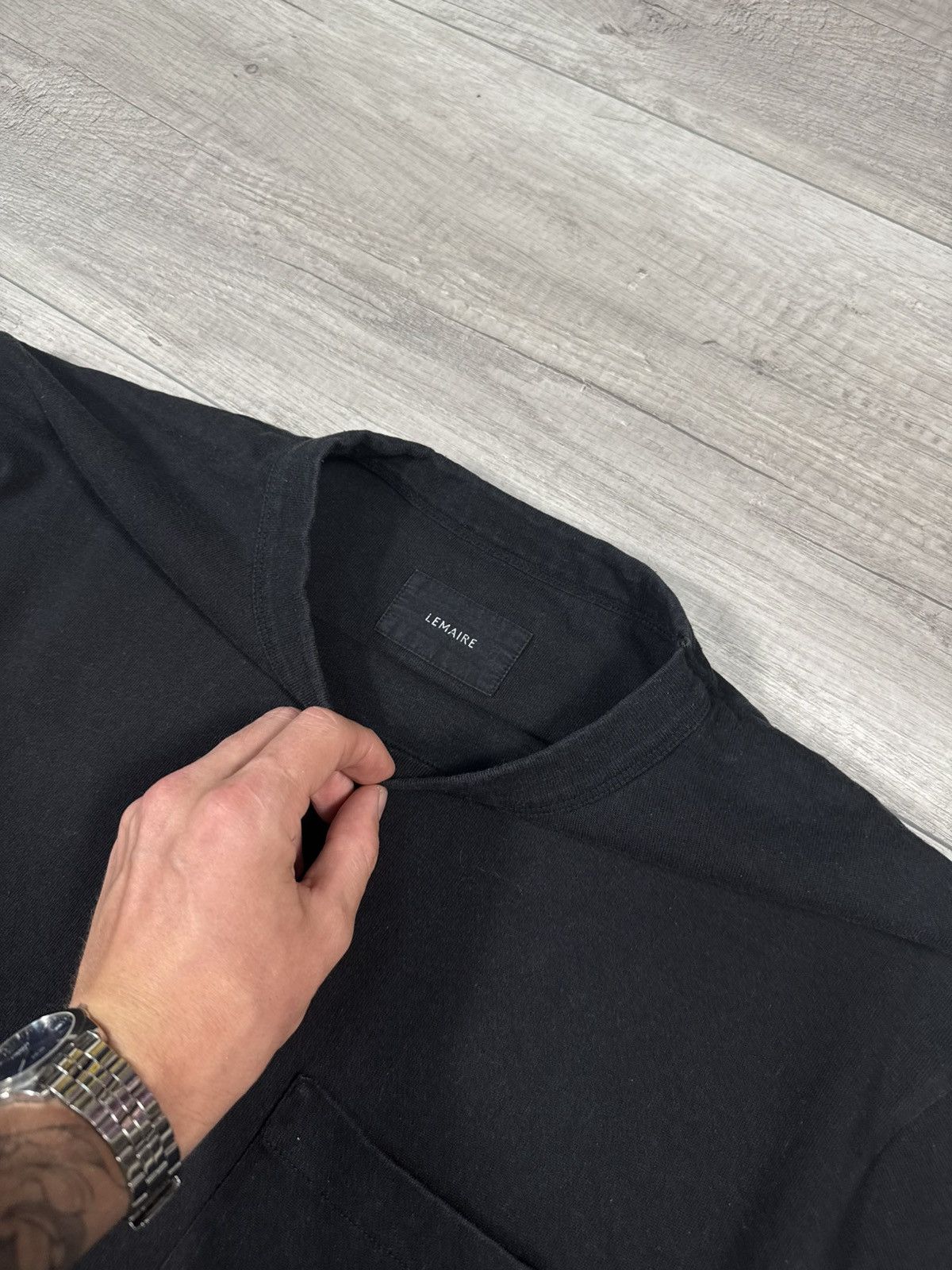 Lemaire Lemaire Garment Dyed Cotton Classic Fit Chest Pocket T Shirt Size US M / EU 48-50 / 2 - 9 Thumbnail