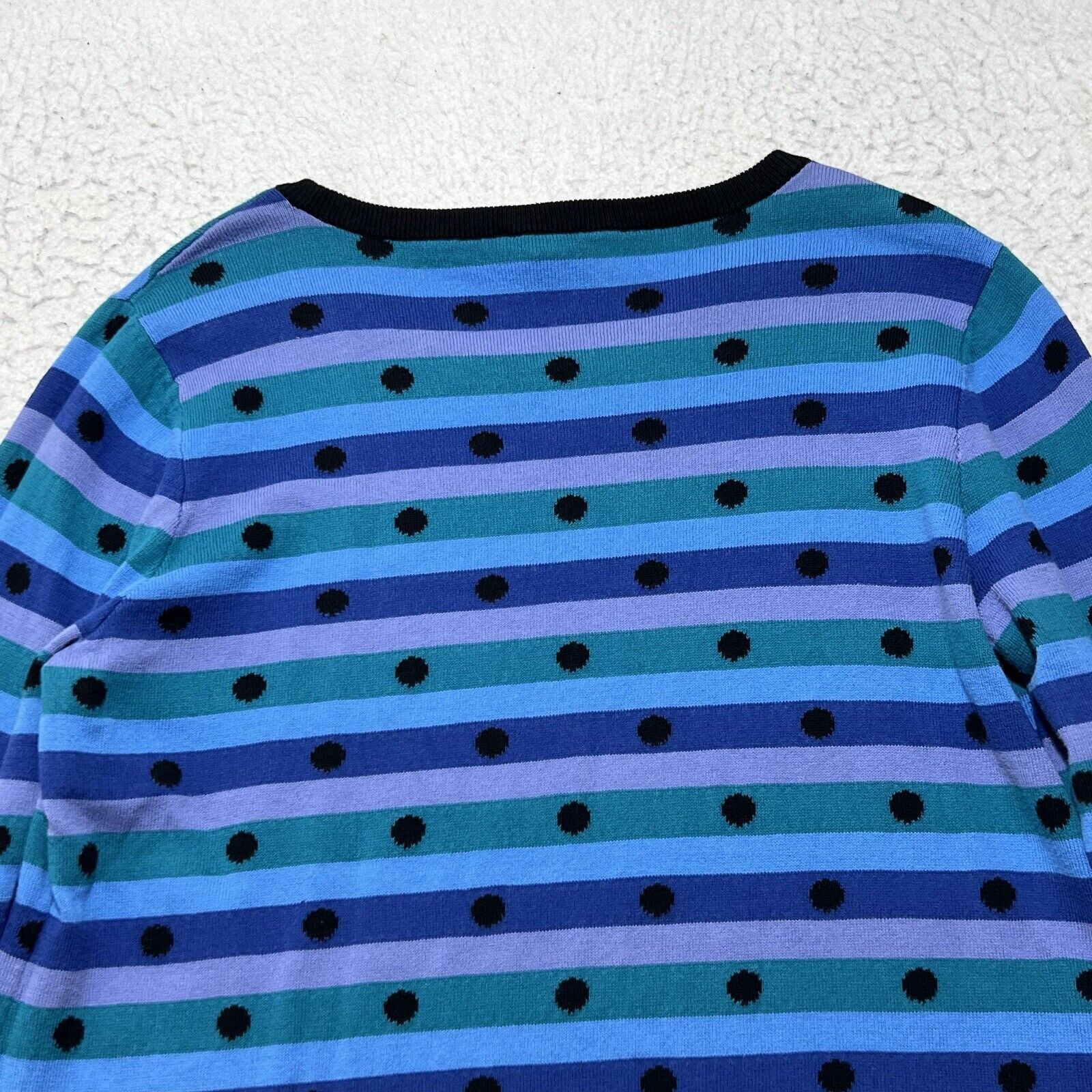 Other Talbots Crewneck Sweater Polka Dot Purple Blue Pattern Size L / US 10 / IT 46 - 11 Thumbnail