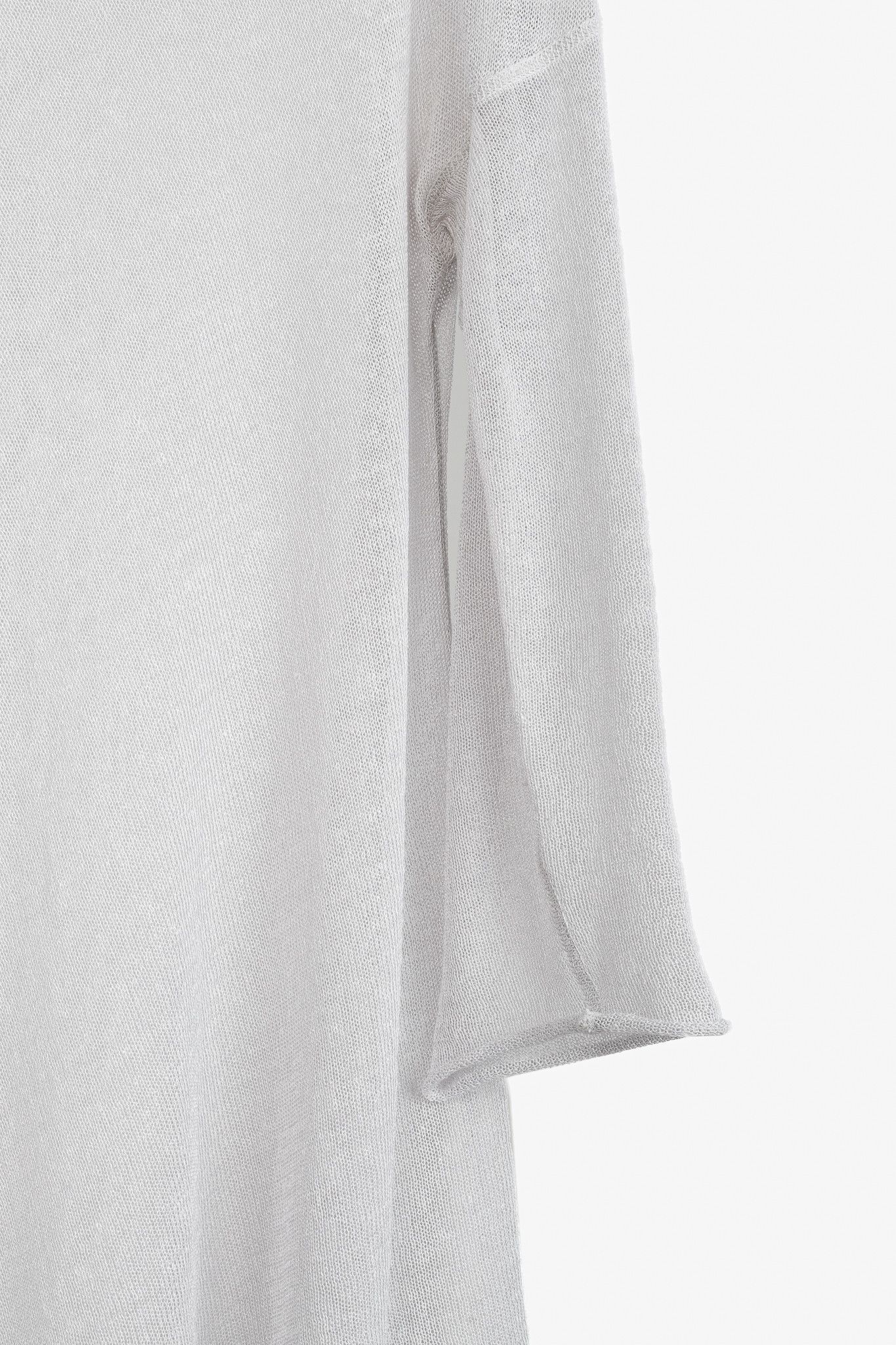 Annette Gortz Annette Gortz Light-Grey Mesh-Knit Asymmetrical Tunic Size M / US 6-8 / IT 42-44 - 4 Thumbnail