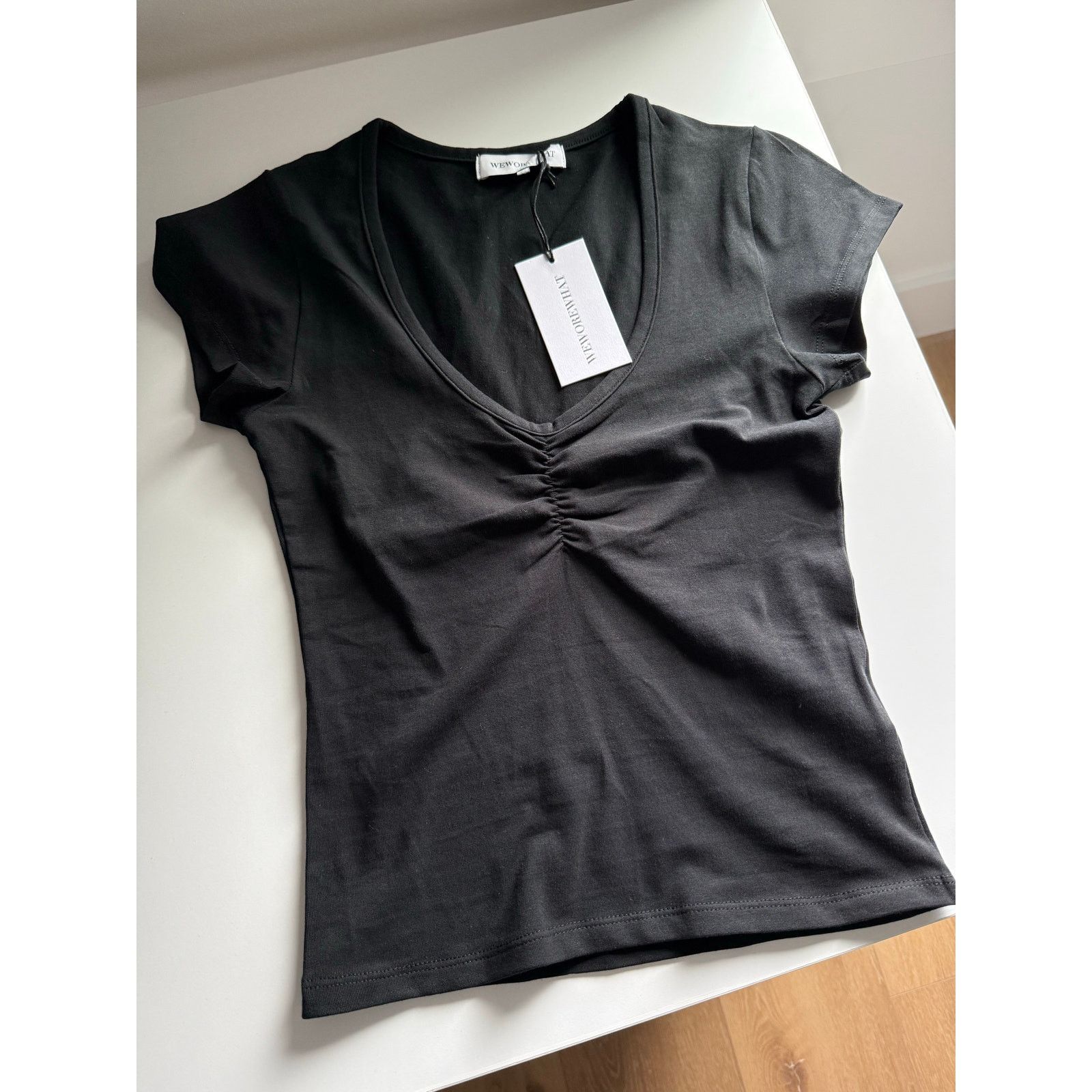 REVOLVE New Weworewhat Ruched Tee - Black - Small Size S / US 4 / IT 40 - 2 Thumbnail