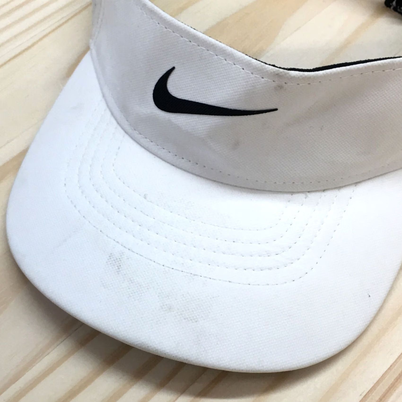 Nike Nike Visor Hat Mens White OS Dri Fit Adjustable Curved Brim Embroidered Logo Size ONE SIZE - 2 Thumbnail