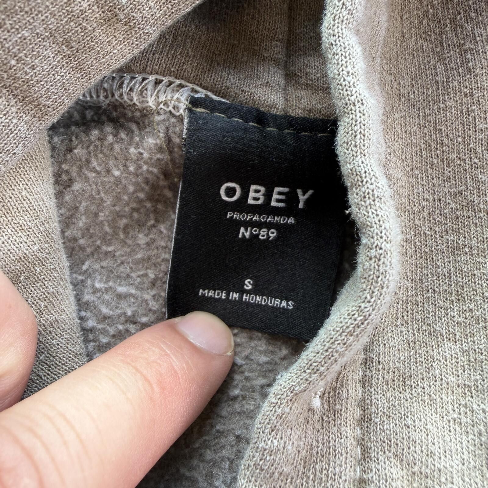Other Obey Make Art Not War Bleached Hoodie Brown Sweatshirt S Size US S / EU 44-46 / 1 - 4 Thumbnail