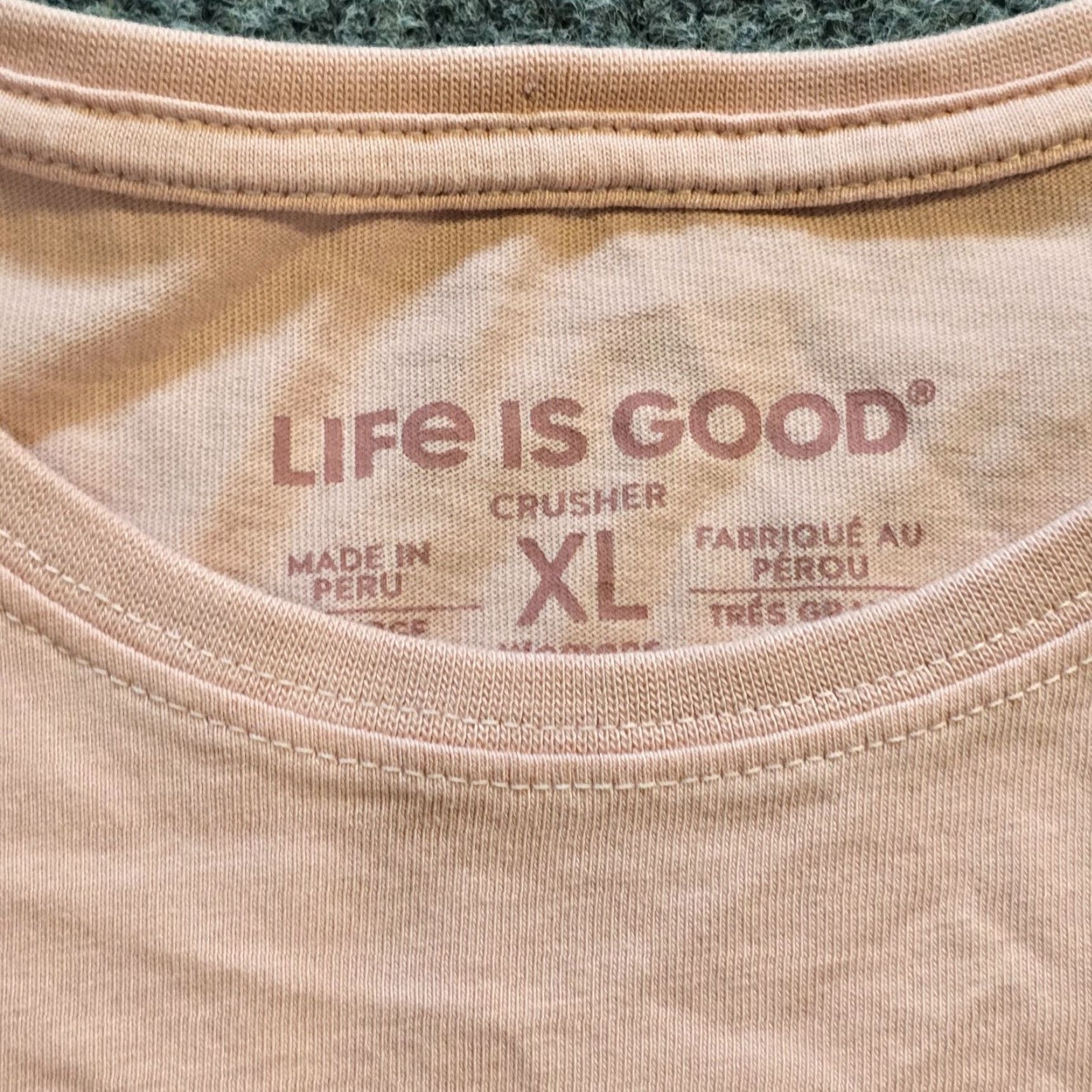 Life is Good Life Is Good Shirt Womens XL Pink Wine Short Sleeve Basic Casual Everyday Size XL / US 12-14 / IT 48-50 - 5 Thumbnail