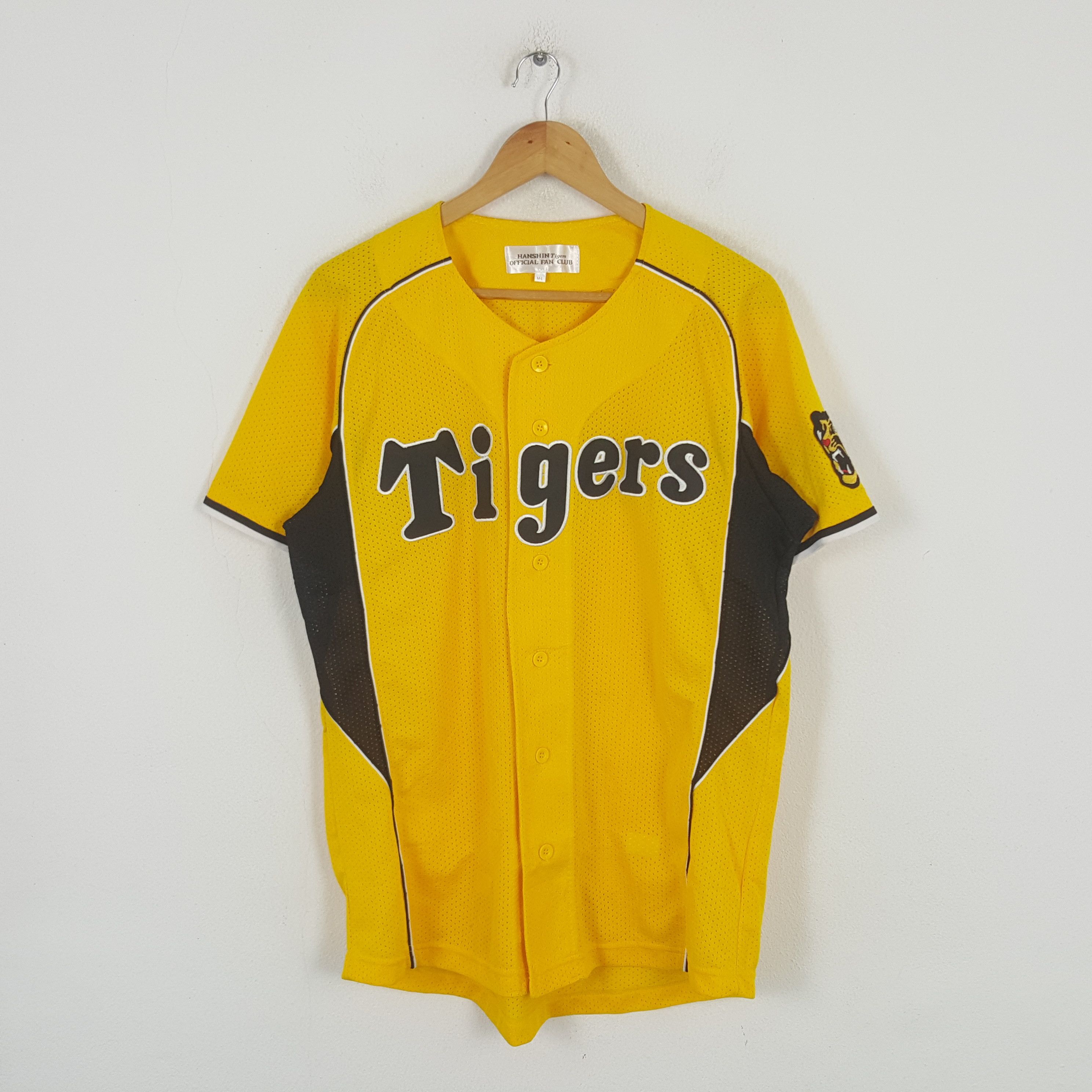 MLB Hanshin Tigers Baseball Jersey Senichi Hoshino 77 | Grailed