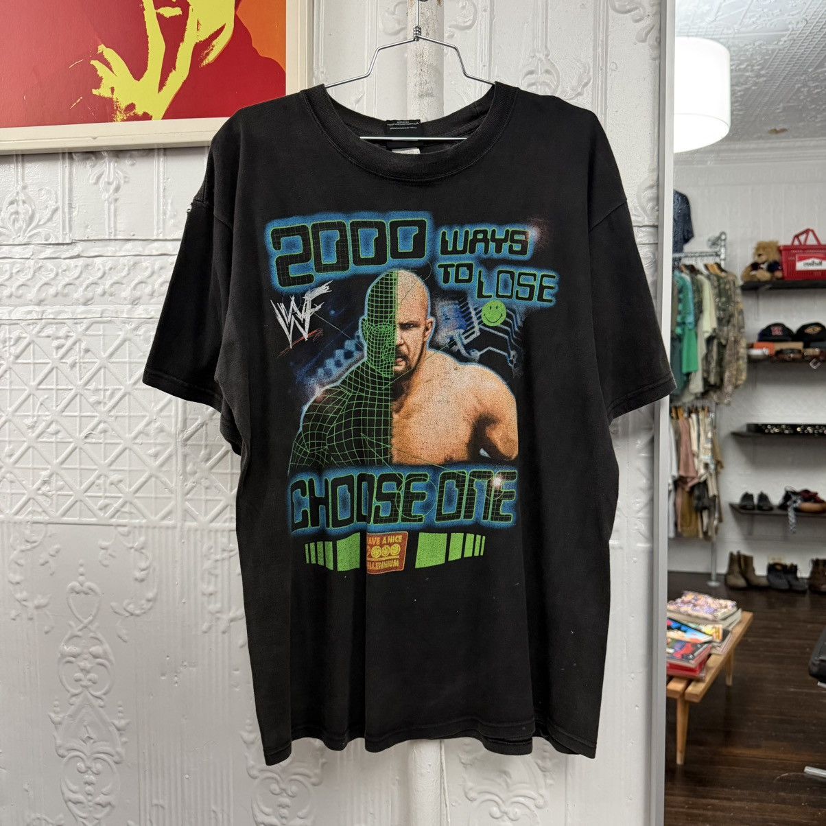 Vintage vintage 2000 goldberg graphic WWF tee tshirt Size US L / EU 52-54 / 3 - 1 Thumbnail