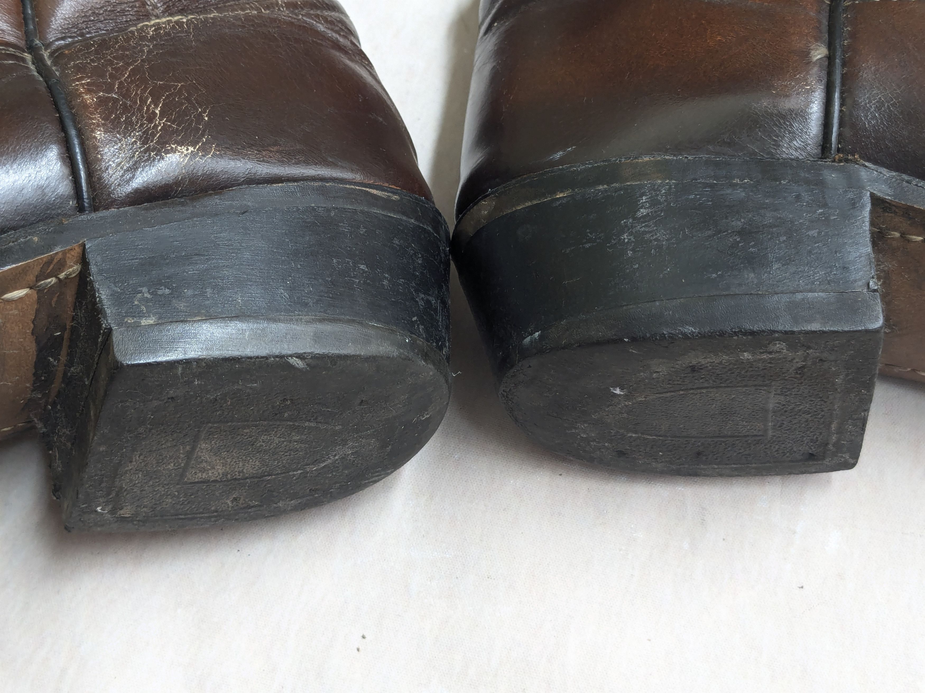 Genuine Leather Texas Cowboy Boots Brown 10.5 E Wide USA Western Size US 10.5 / EU 43-44 - 14 Thumbnail