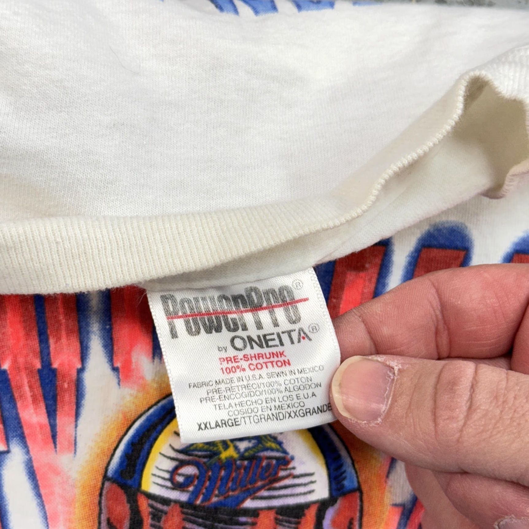 Vintage VINTAGE Nike Shirt Mens 2XL White Racing Graphic 90s Miller Lite NASCAR Rusty Wallace T-Shirt Size US XXL / EU 58 / 5 - 5 Thumbnail