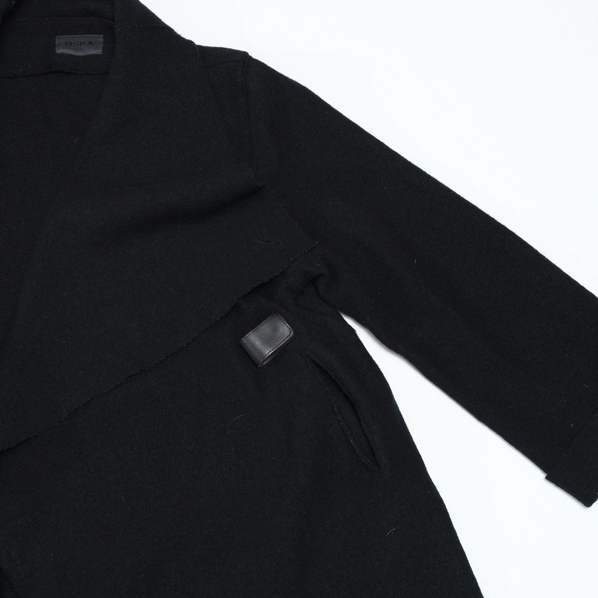 OSKA Oska Oversized Boiled Wool Coat Cape Black Size XL / US 12-14 / IT 48-50 - 6 Thumbnail