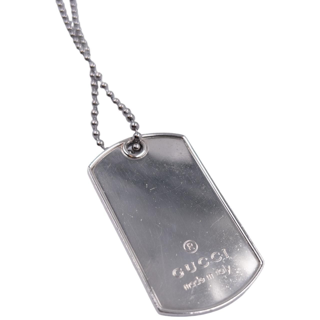 Gucci Vintage Gucci Dog Tag Necklace Size ONE SIZE - 1 Thumbnail