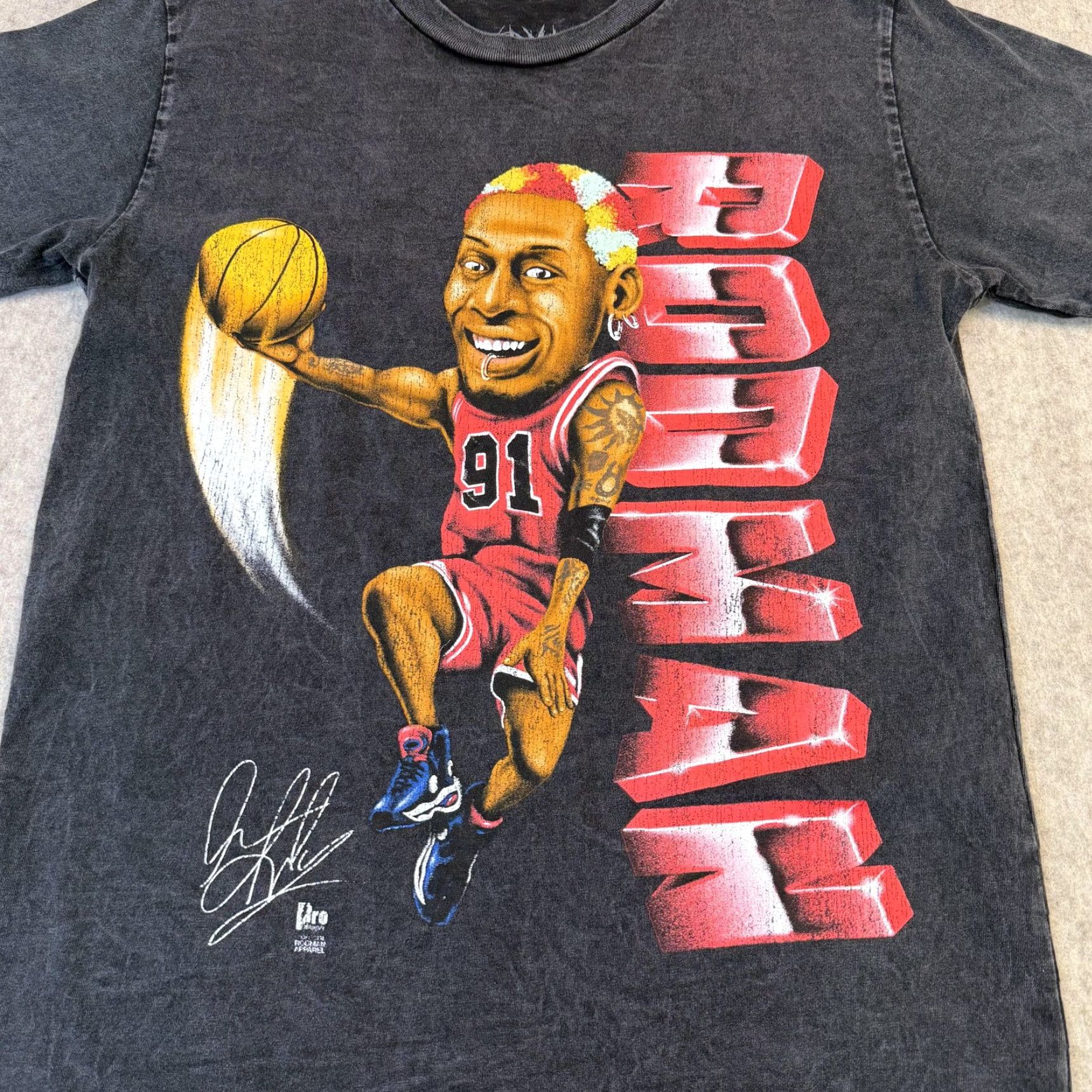Vintage Rodman Apparel Shirt Mens Medium Black Graphic 91 Basketball Caricature Tee Size US M / EU 48-50 / 2 - 3 Thumbnail