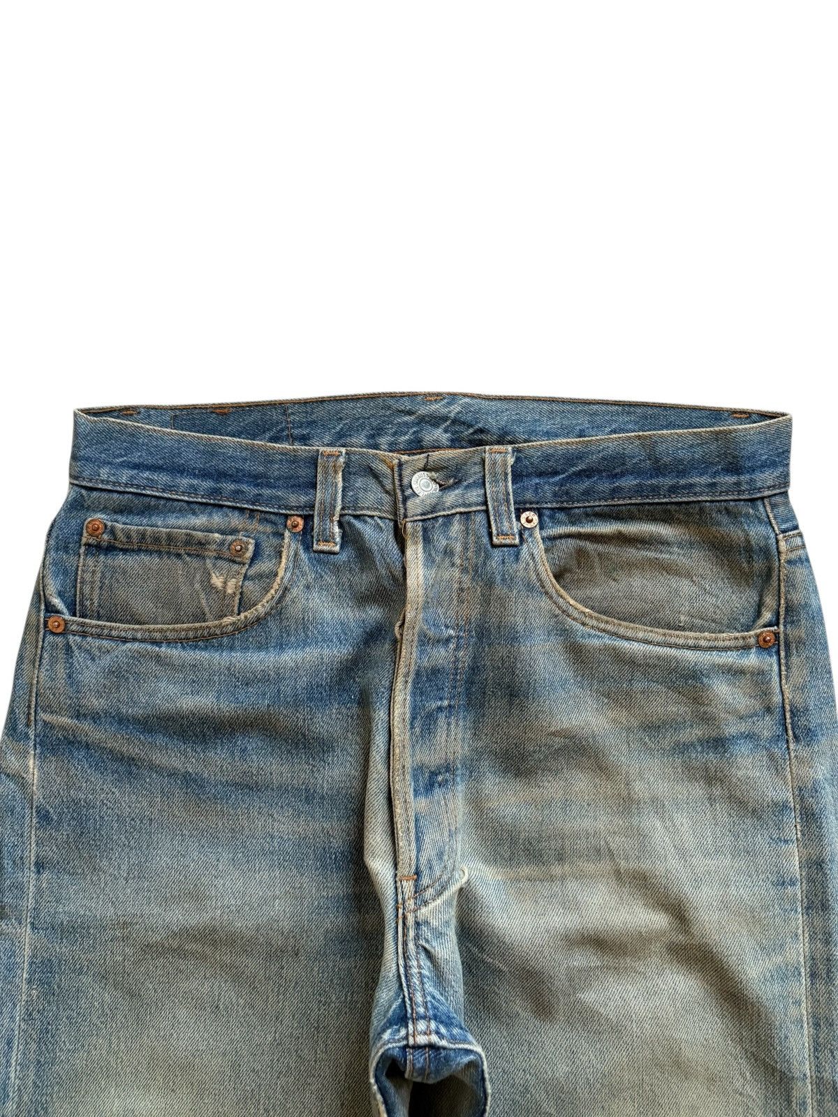 LVC × Levi's × Levi's Vintage Clothing Vintage 90s Levis 501 Mud Wash Distress Rip Loose Jean Size US 31 - 4 Thumbnail