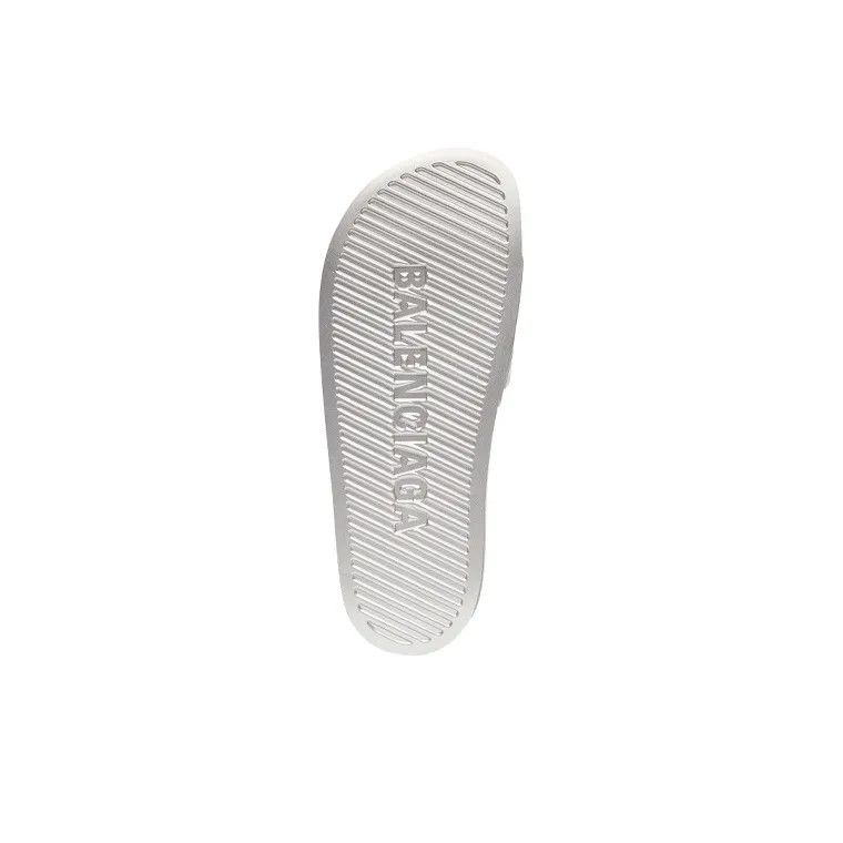 Balenciaga o1la1rc1a0425 Pool Slide Sandasl Metallic in Silver Size US 8 / EU 41 - 3 Thumbnail