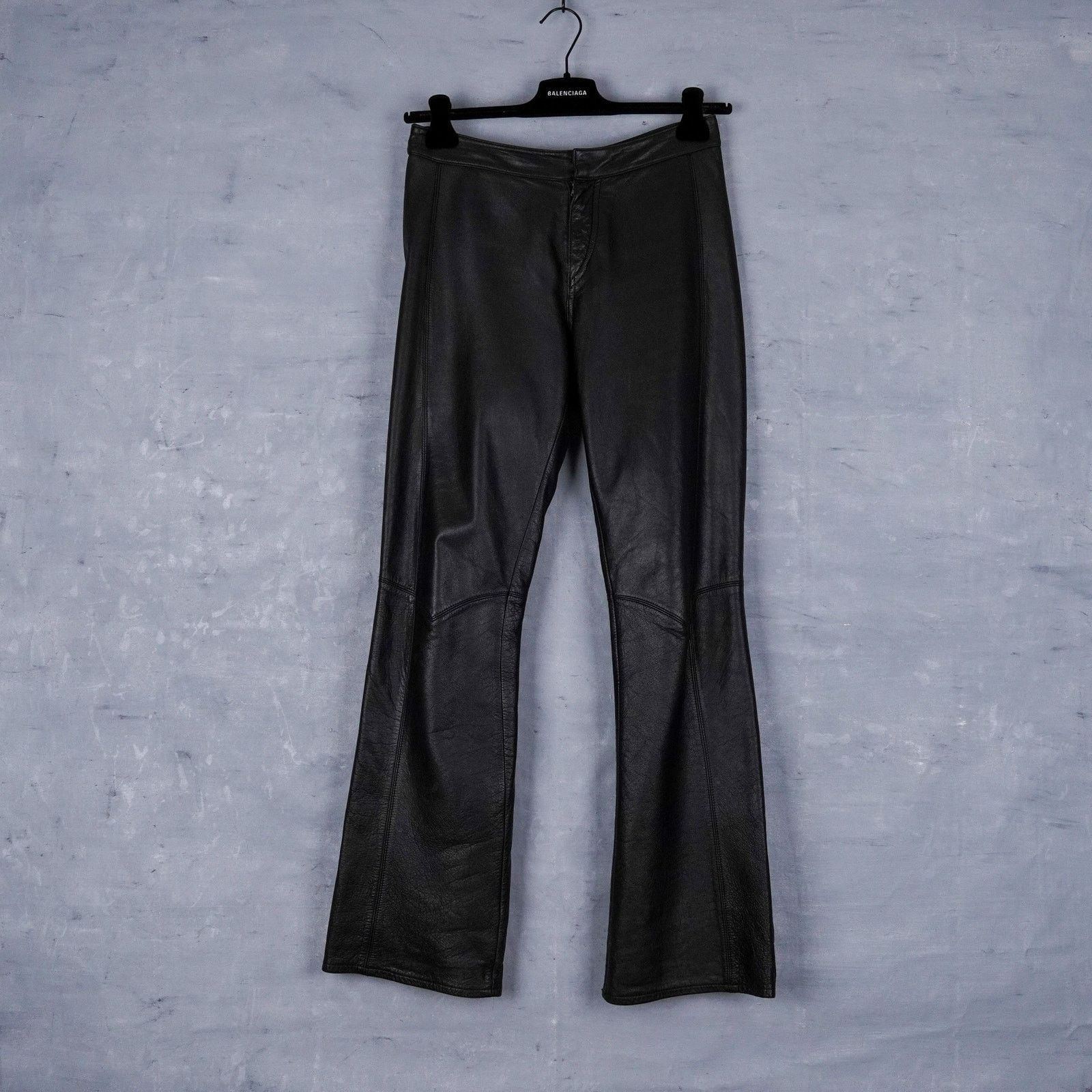Levi's Vintage levi’s women's black leather flared trousers pants Size 28" / US 6 / IT 42 - 1 Thumbnail