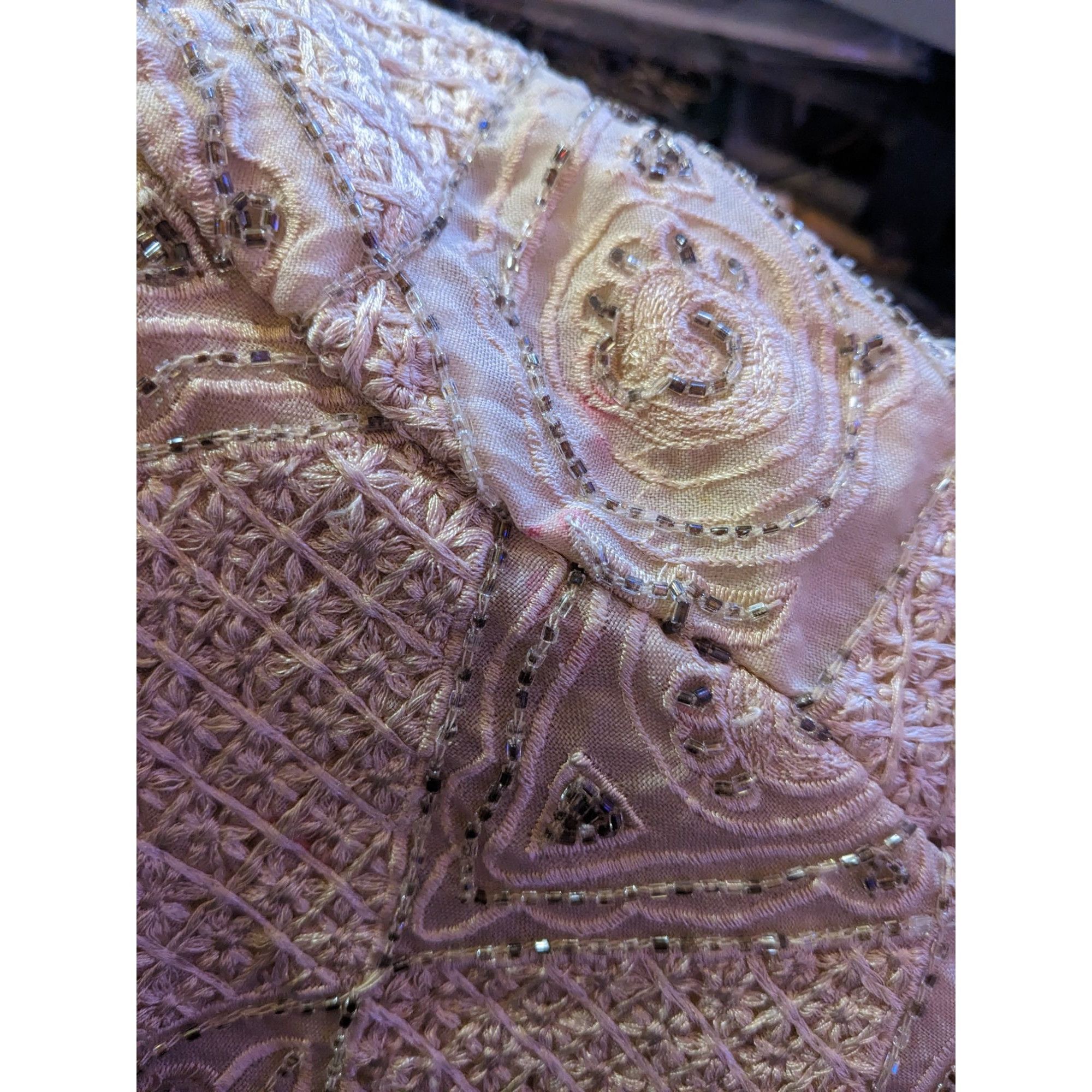 Oleg Cassini Vintage BlackTie By Oleg Cassini Silk Beaded Top Size Large Size L / US 10 / IT 46 - 7 Thumbnail
