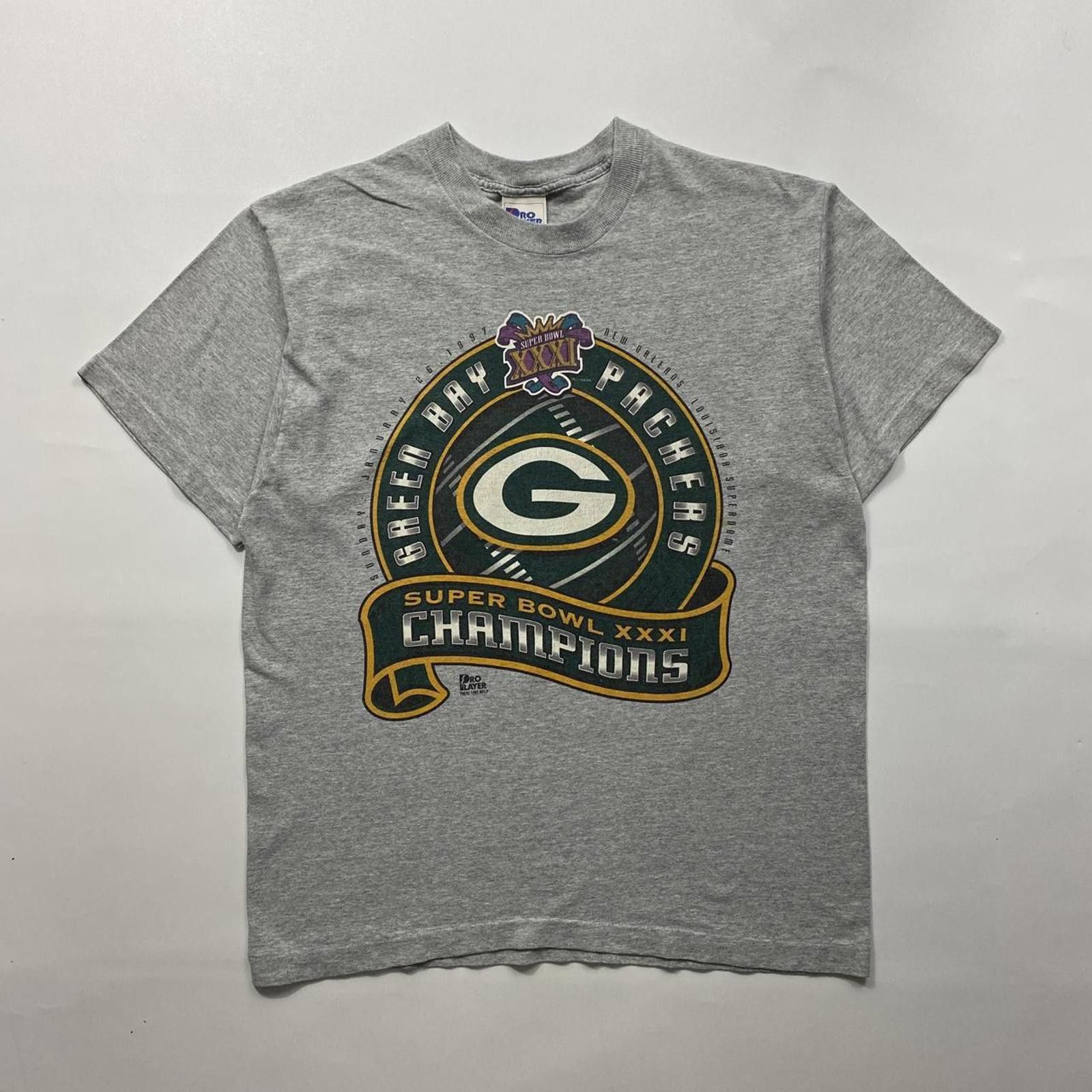 NFL Vintage 90s Green Bay Packers Grey Sports Tee Size US L / EU 52-54 / 3 - 1 Thumbnail