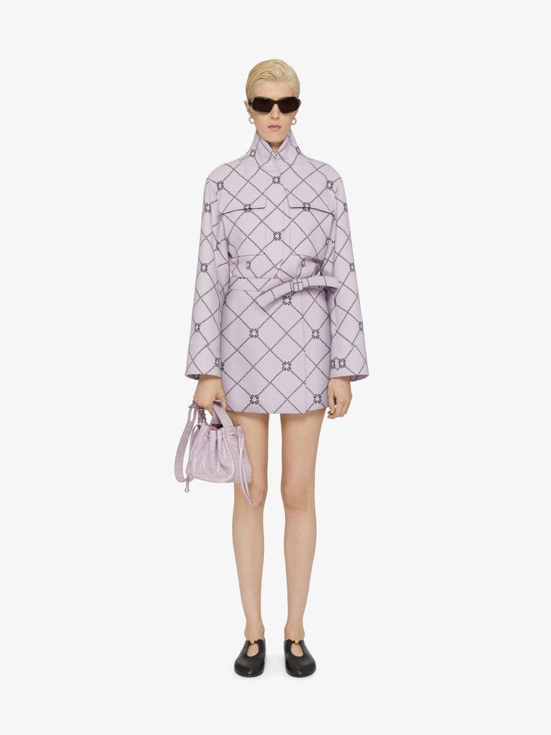 Givenchy o1n1vont0326 Mini Checked Skirt in Off White Size 26" / US 2 / IT 38 - 2 Thumbnail