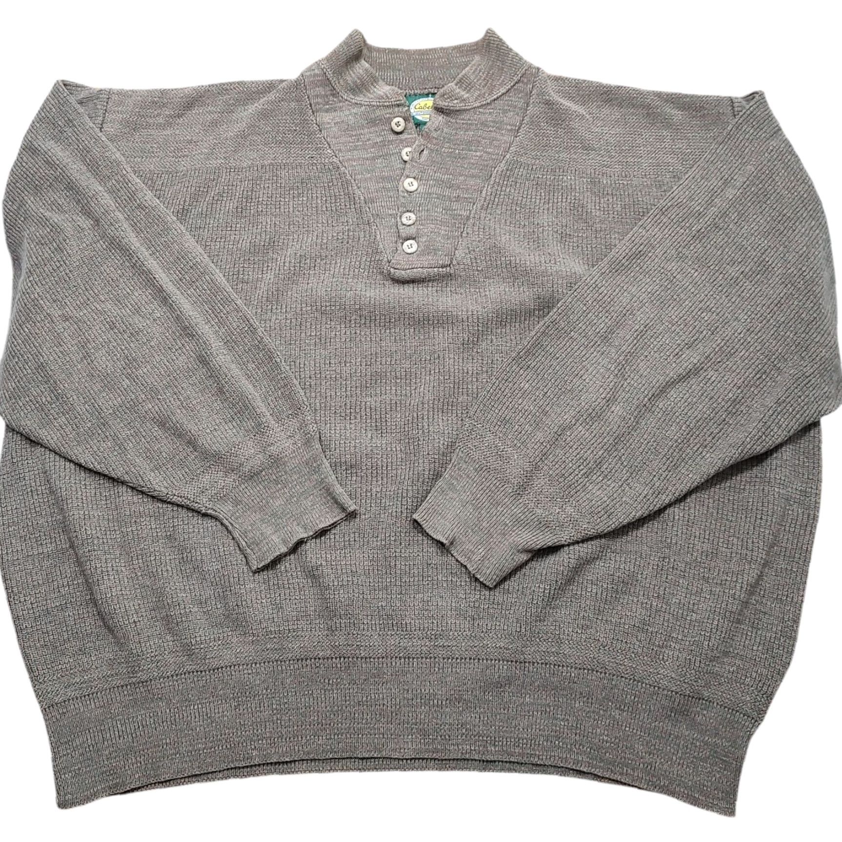 Vintage VINTAGE Cabela's Sweater Mens 2XL Brown Wind Stopper Henley Hunting Made In USA Size US XXL / EU 58 / 5 - 2 Thumbnail