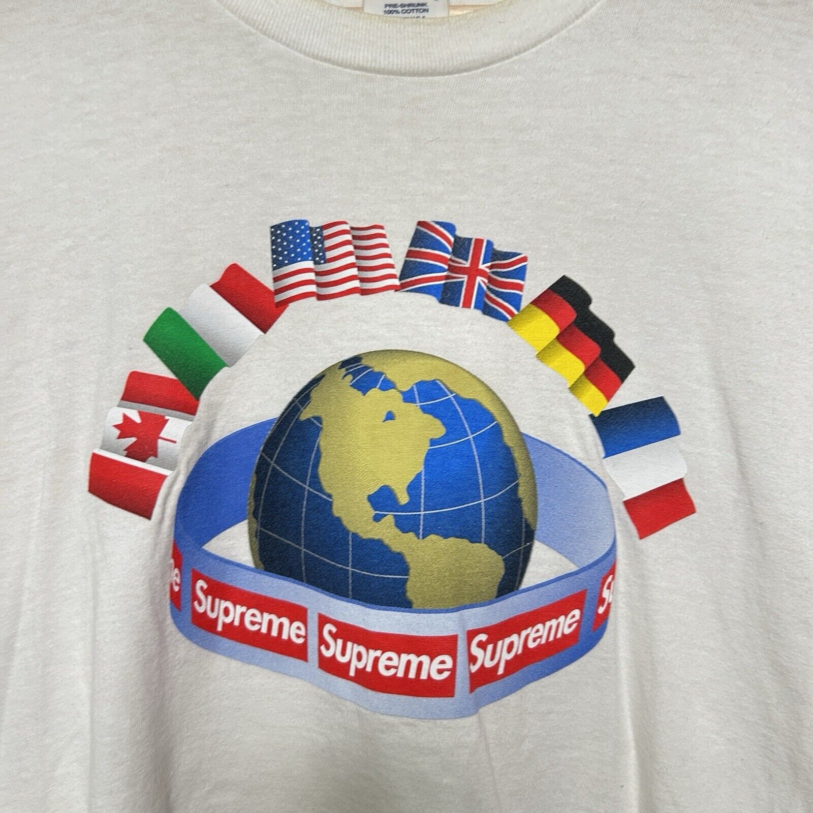 Supreme FW15 Supreme Worldwide L/S Long Sleeve Flags “White” 2024 Size US M / EU 48-50 / 2 - 7 Thumbnail