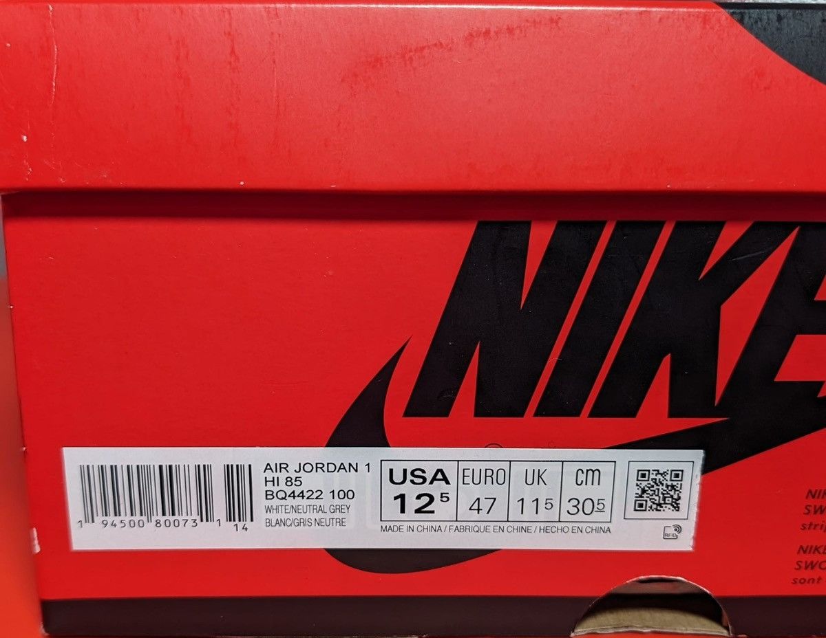 Jordan Brand Size 12.5 - Jordan 1 Retro High 85 OG Neutral Gray Size US 12.5 / EU 45-46 - 7 Thumbnail