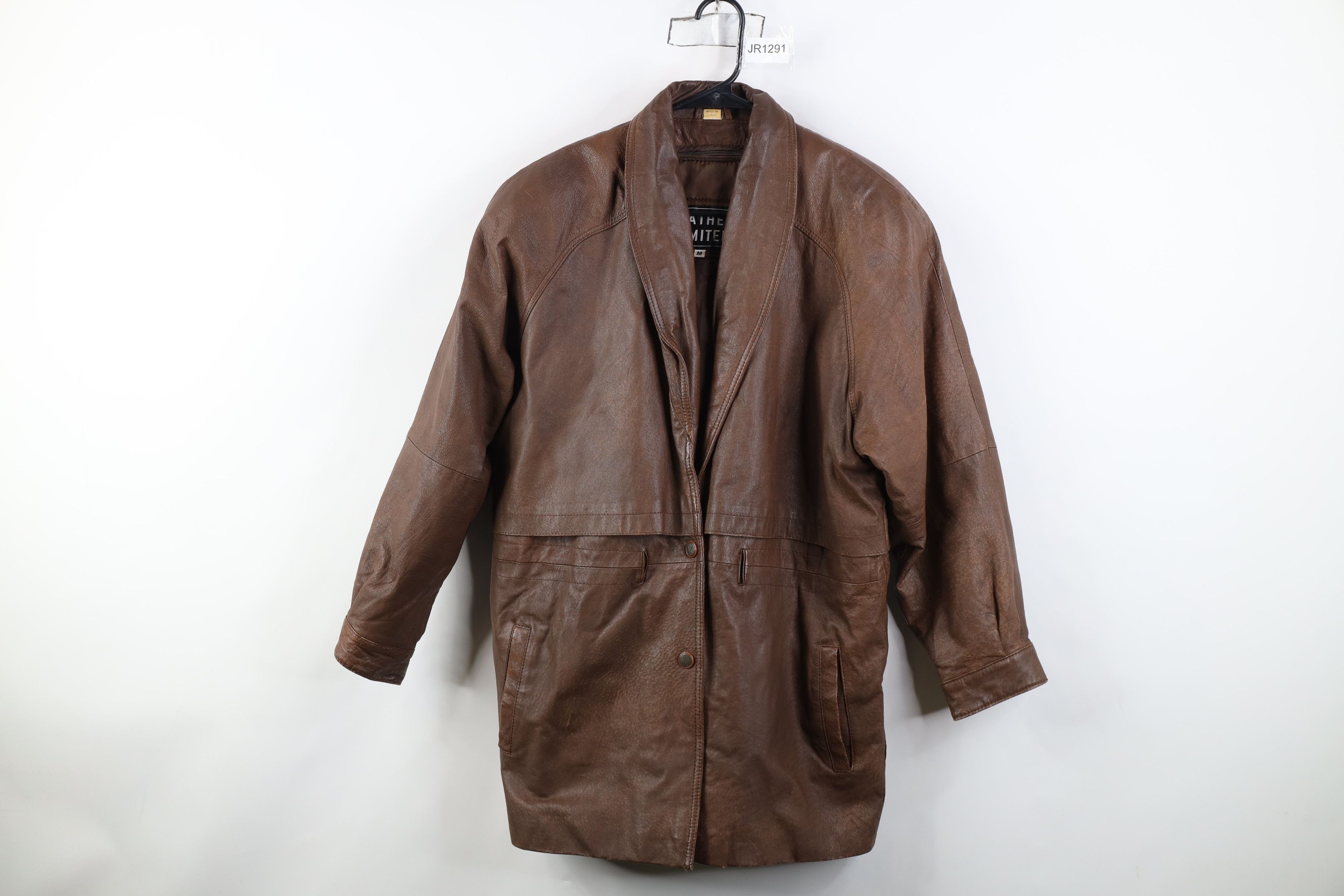 Vintage Vintage 90s Streetwear Leather Lined Jacket Coat Brown Size M / US 6-8 / IT 42-44 - 1 Thumbnail