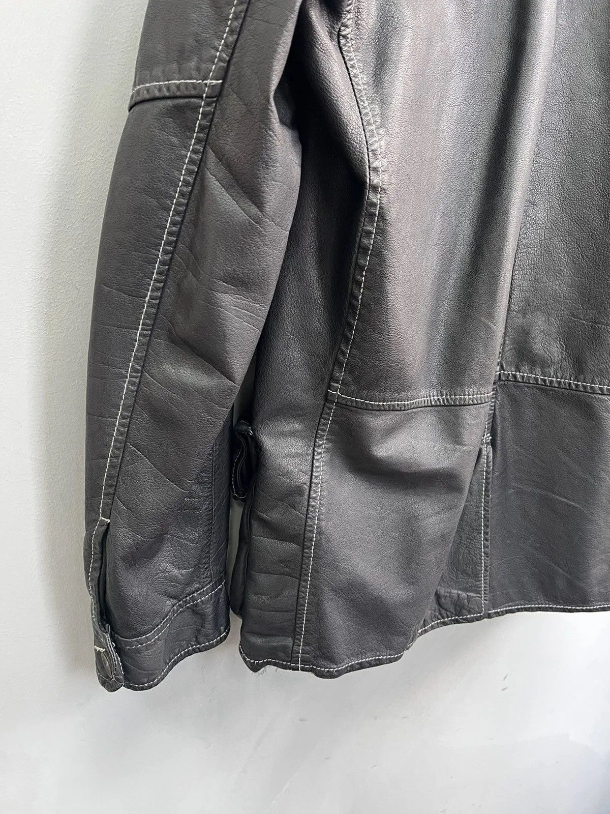 Roberto Cavalli Stitching Roberto Cavalli leather avant garde jacket blazer Size US L / EU 52-54 / 3 - 18 Thumbnail