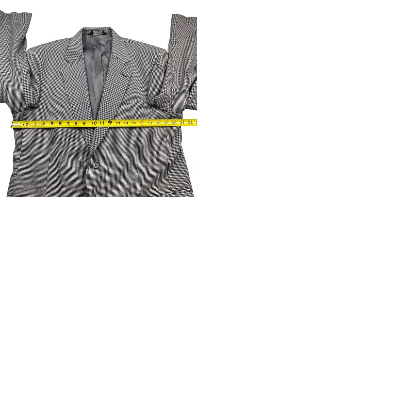 Jos. A. Bank Jos A Bank Men's Gordon Blazer Gray Houndstooth Wool 2-Button 41R Size 42R - 9 Thumbnail