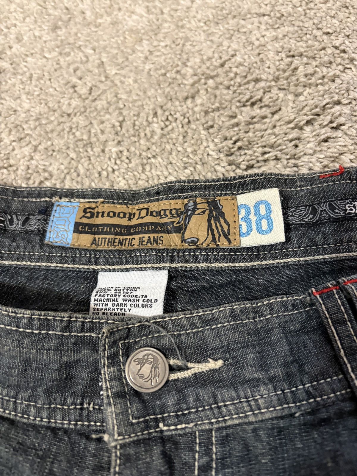 Snoop Dogg Vintage Y2K Snoop Dogg Baggy Embroidered Jeans Size 38/33 Size US 38 / EU 54 - 3 Thumbnail
